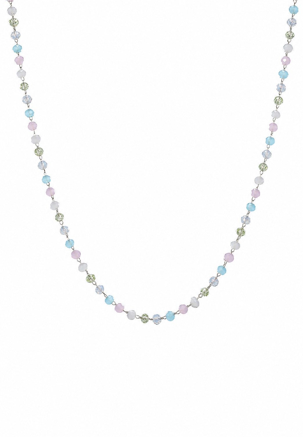 Hey Happiness Statementkette Farbige Kugeln, zur Auswahl Pastell / Bunt, Multicolor Damen Halskette mit Steinkugeln, für Beach & Sommer