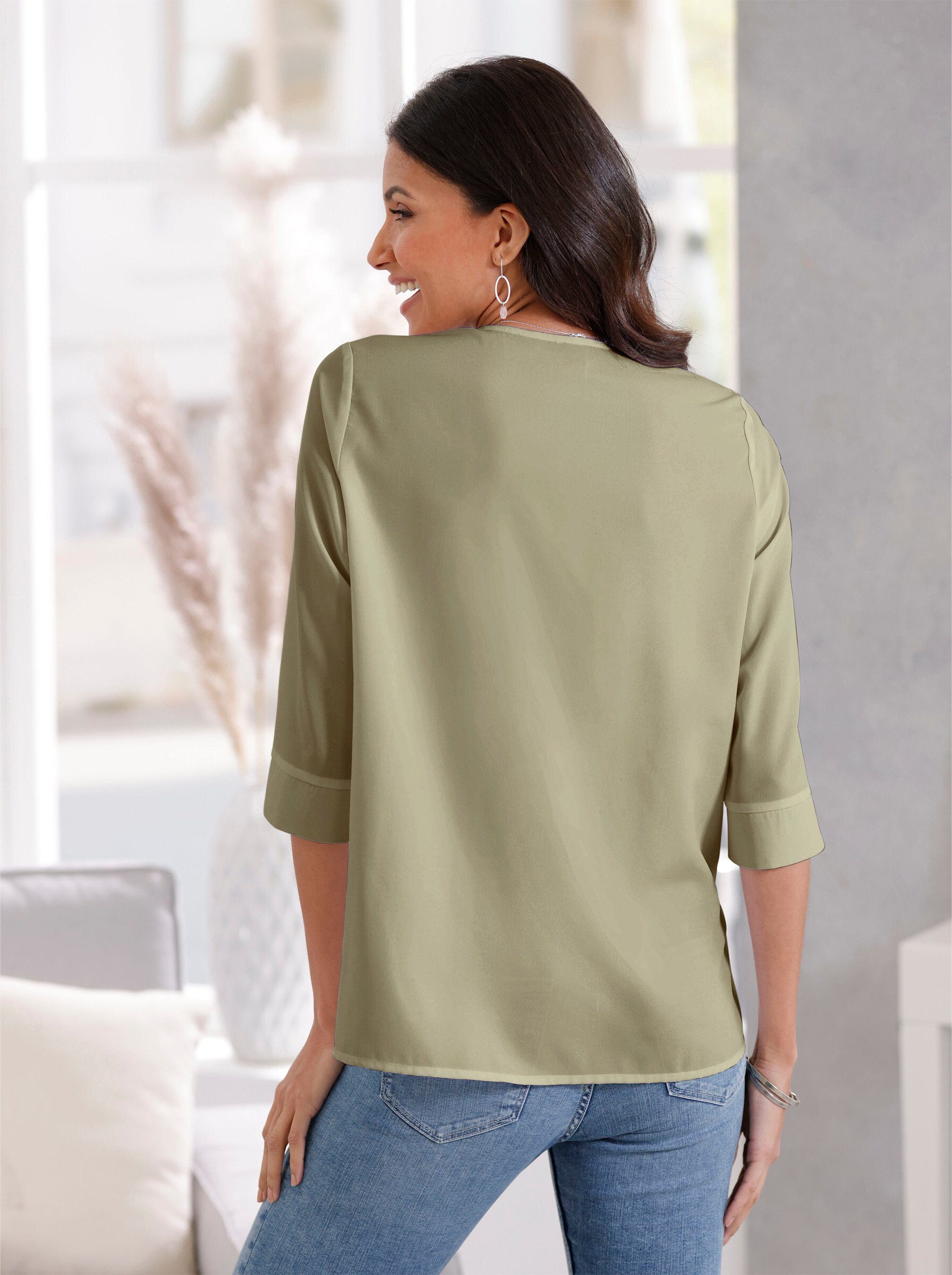 Sieh an! Klassische Bluse Schlupfbluse günstig online kaufen