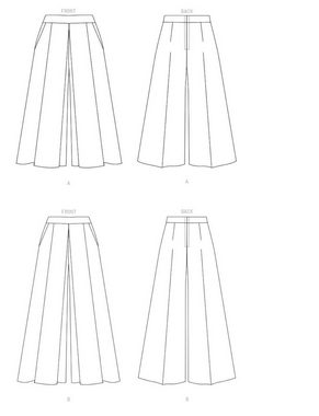 H-Erzmade Kreativset Vogue® Patterns Papierschnittmuster Damen Hose V16