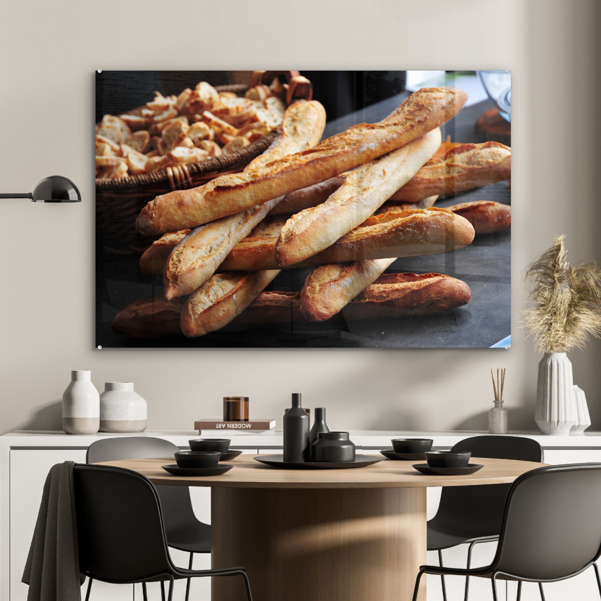 Wohnzimmer Gestapelte Schlafzimmer MuchoWow Acrylglasbilder Acrylglasbild & Baguettes, St), (1