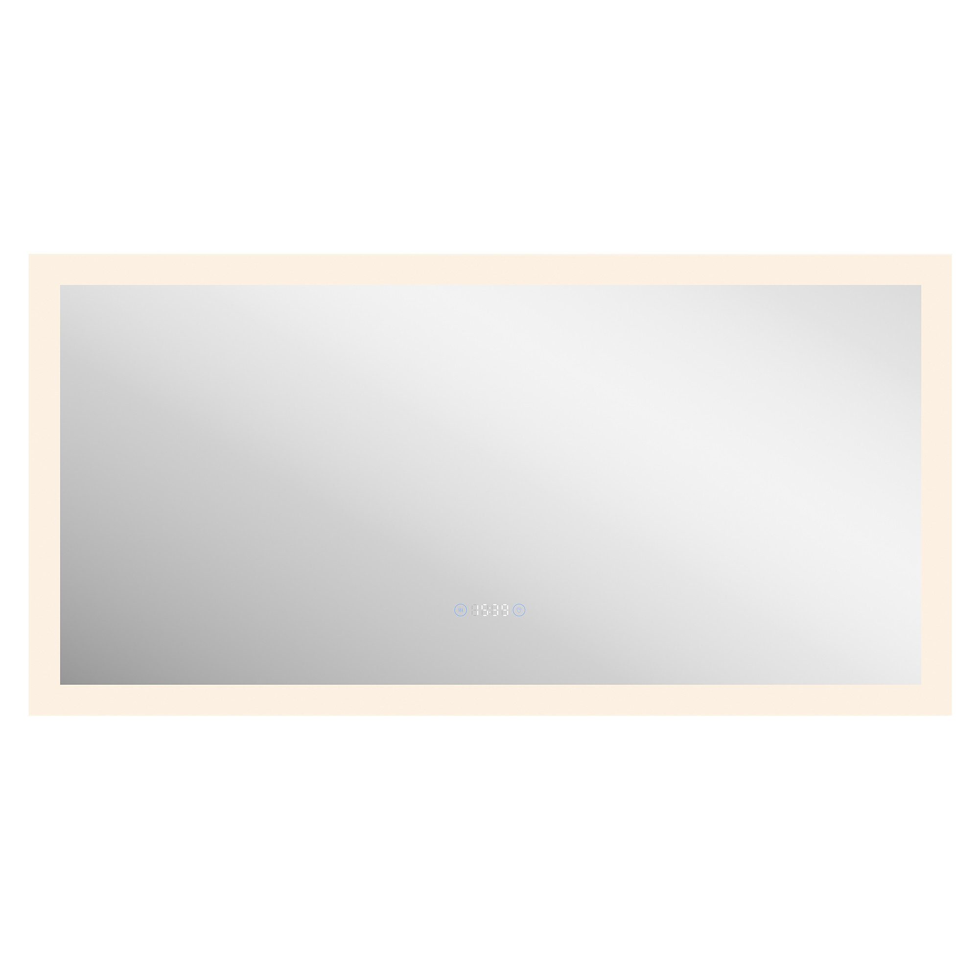 SONNI Badspiegel Badspiegel mit led beleuchtung 120x60 cm Beschlagfrei, Beschlagfrei,Touch,Uhr,Temperaturanzeige