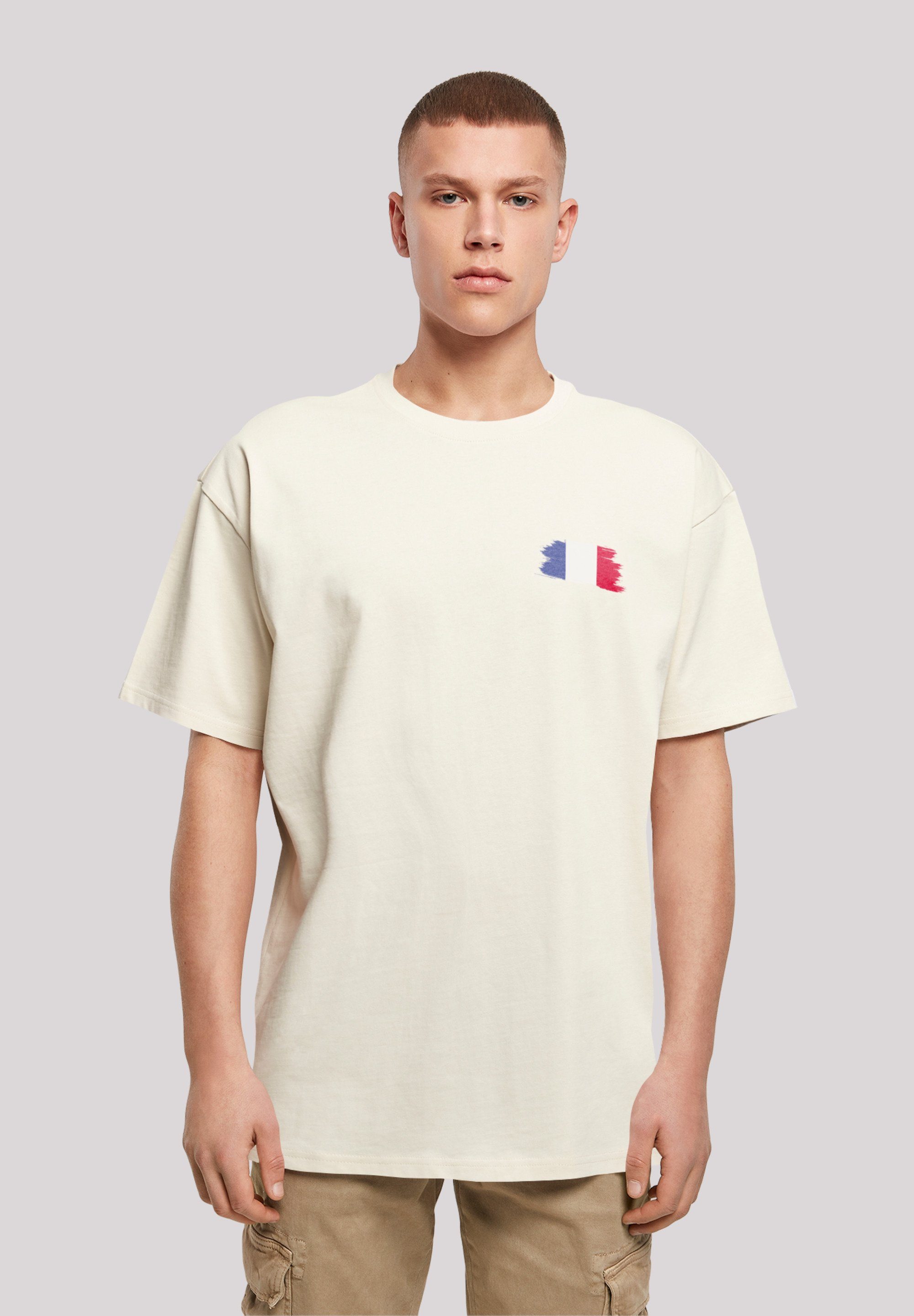 Flagge France Passform Weite Schultern Frankreich T-Shirt F4NT4STIC Fahne Print, überschnittene und