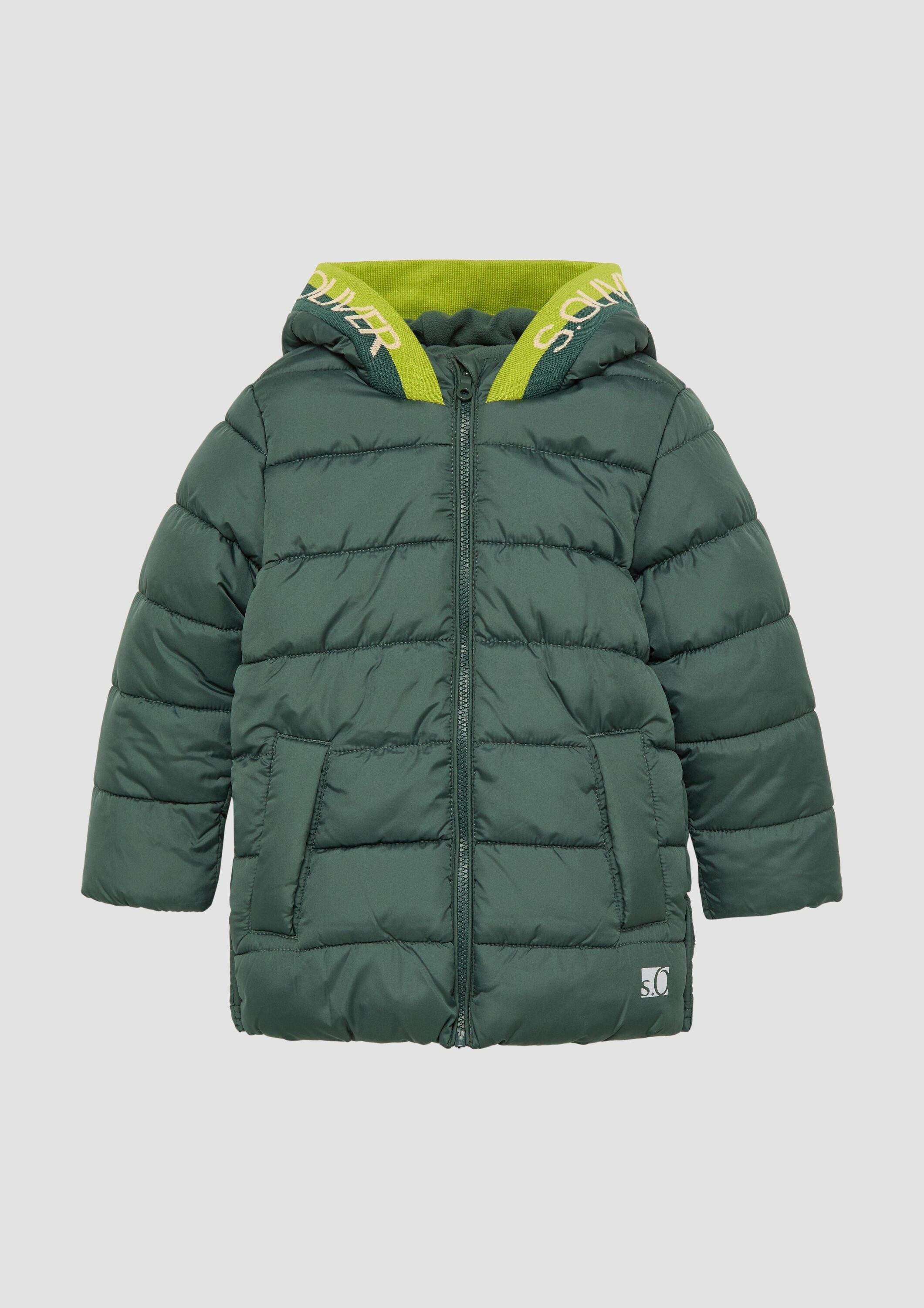 s.Oliver Funktionsmantel Outdoor-Mantel Steppjacke mit Kontraststreifen und Fleecefutter