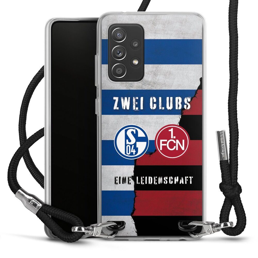 DeinDesign Handyhülle FC Schalke 04 1. FC Nürnberg Freundschaft, Samsung Galaxy A52s 5G Handykette Hülle mit Band Case zum Umhängen