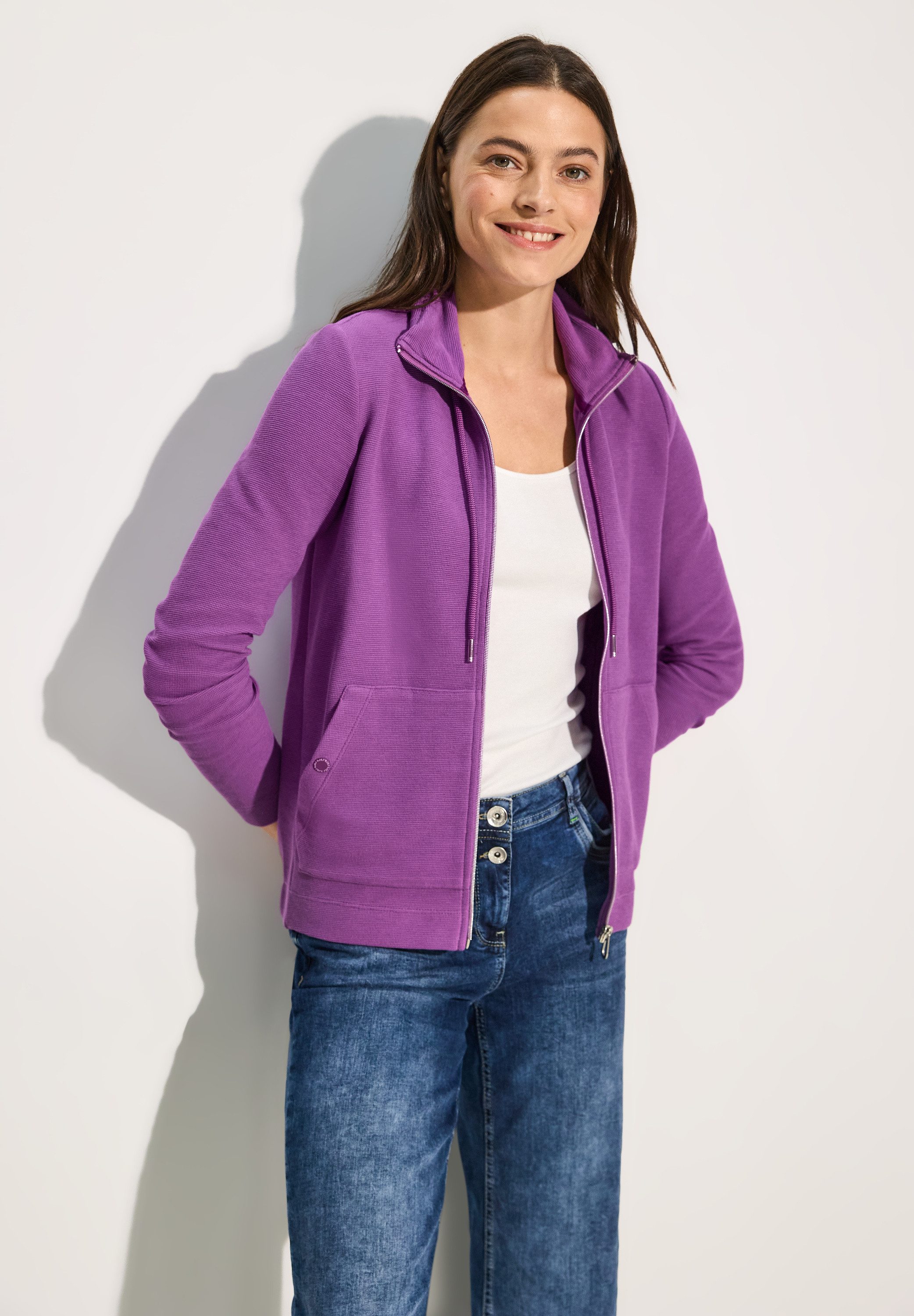 CECIL Strickjacke mit Stehkragen