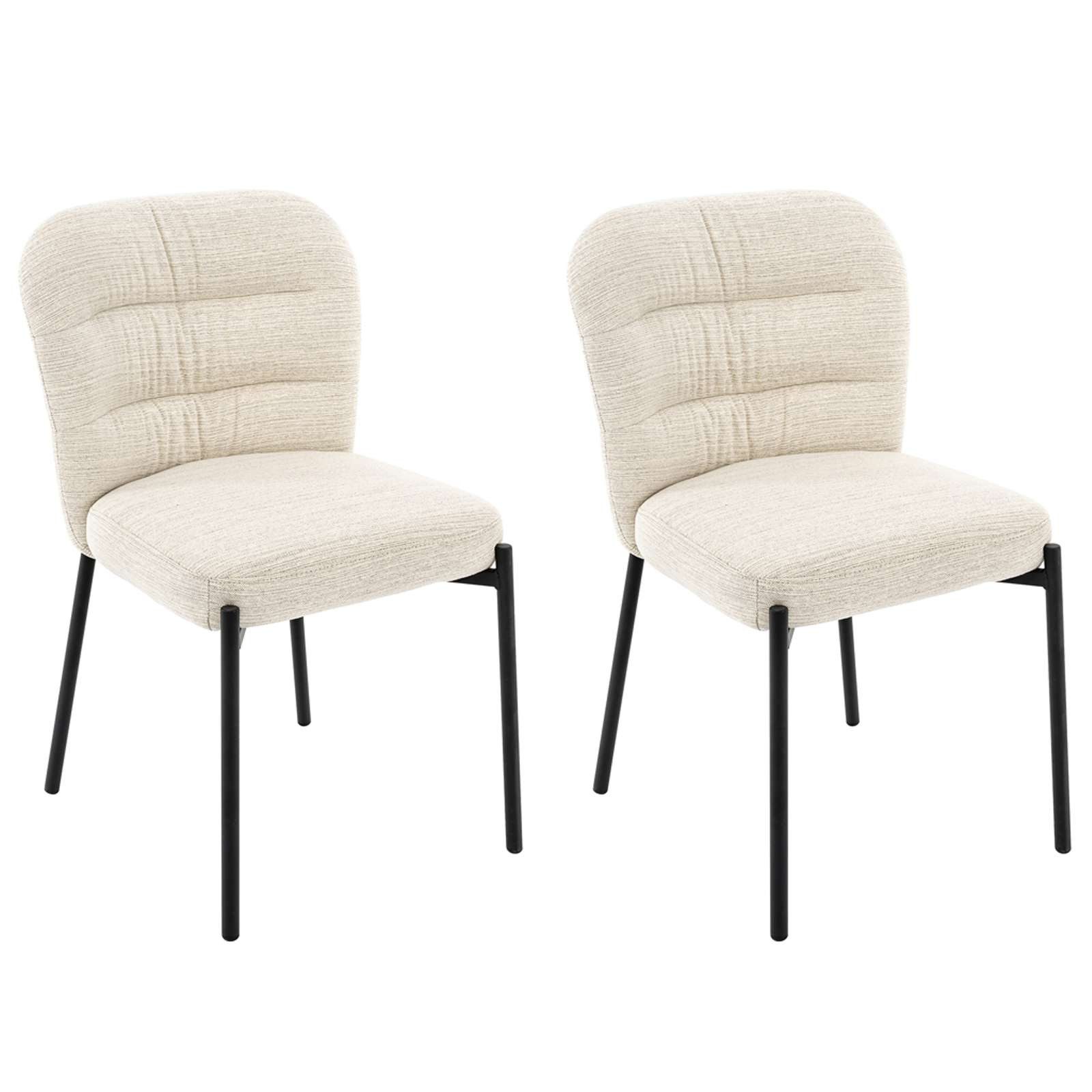 OTTO home Esszimmerstuhl Aniene (2 St), Gepolsterte Rückenlehne und Sitzfläche, Sitzhöhe 49 cm