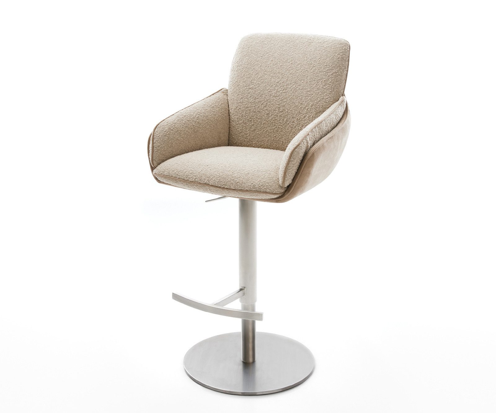 DELIFE Barhocker Luan-Flex, Drehfuß höhenverstellbar Edelstahl günstig online kaufen