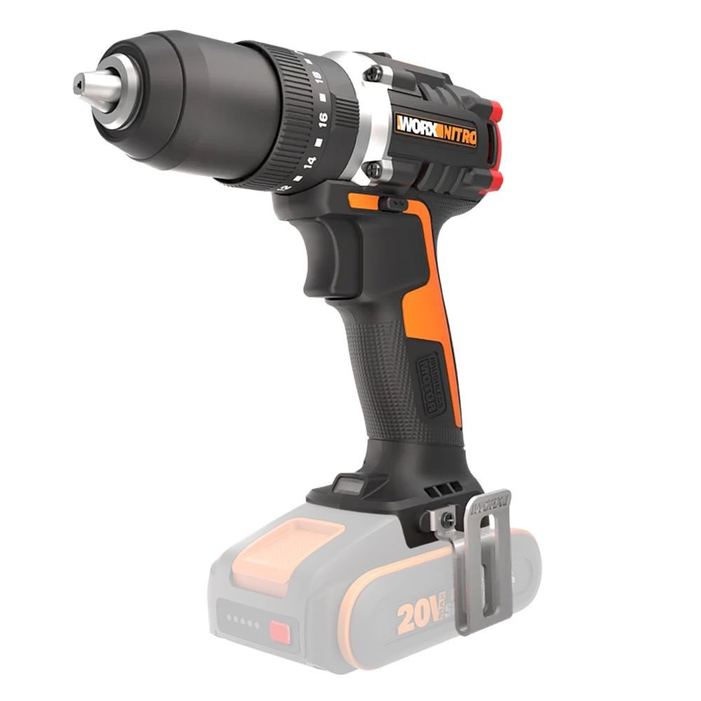 Worx Akku-Bohrmaschine Worx Akku-Schlagbohrschrauber Nitro Bürstenlos WX355.9 ohne Akku und