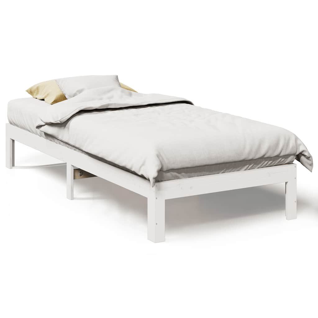vidaXL Bett Massivholzbett ohne Matratze Weiß günstig online kaufen