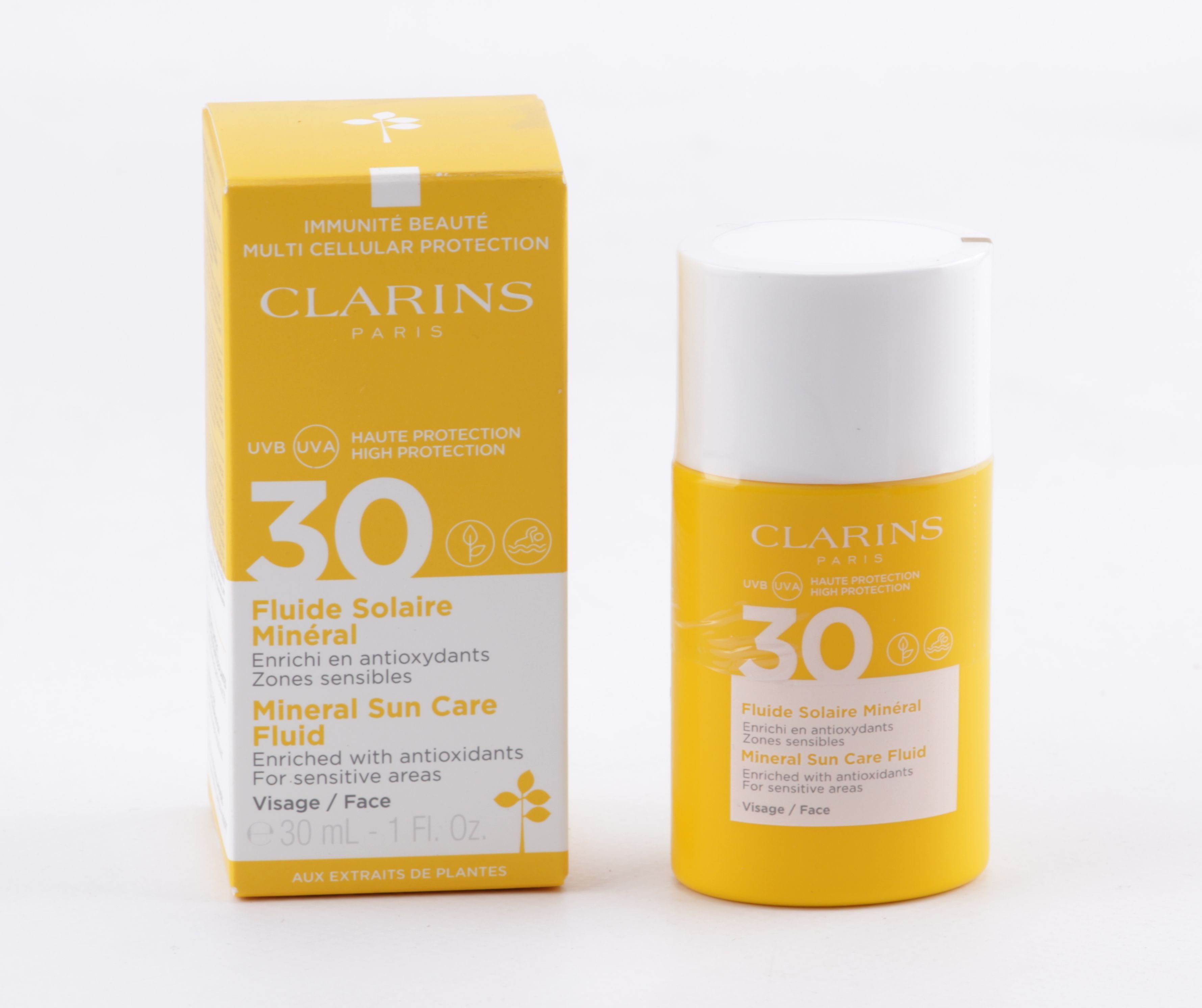 Clarins Sonnenschutzlotion Clarins - Mineral Sun Care Fluid Enriched SPF30 30ml - Face
