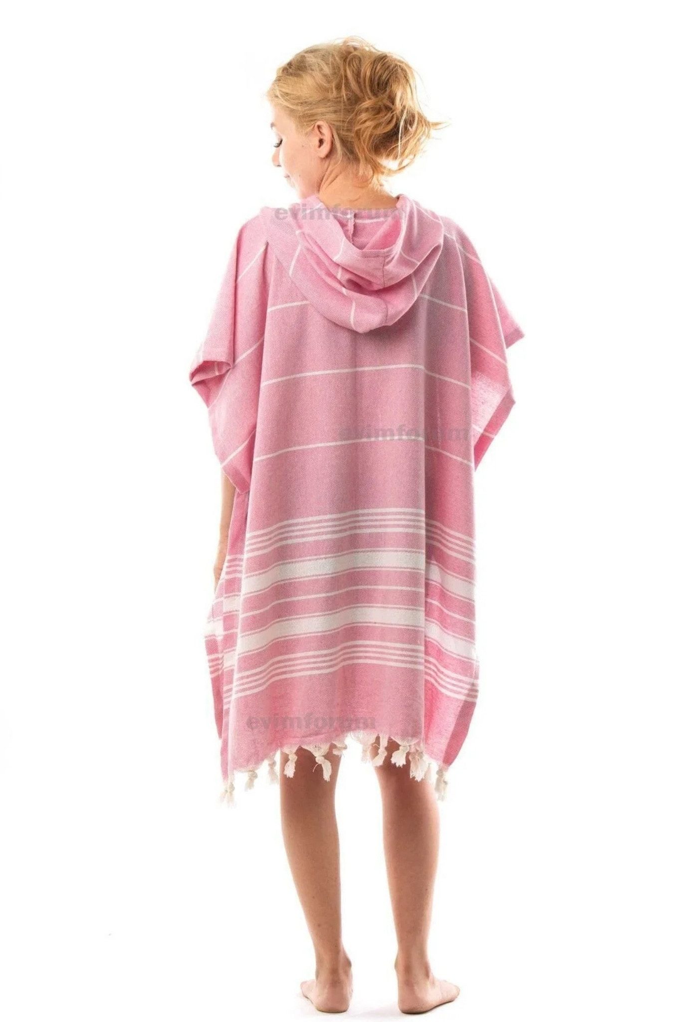 Formeya Bademantel Strandponcho Bademantel, Pestemal Poncho aus Baumwolle & Saunatuch