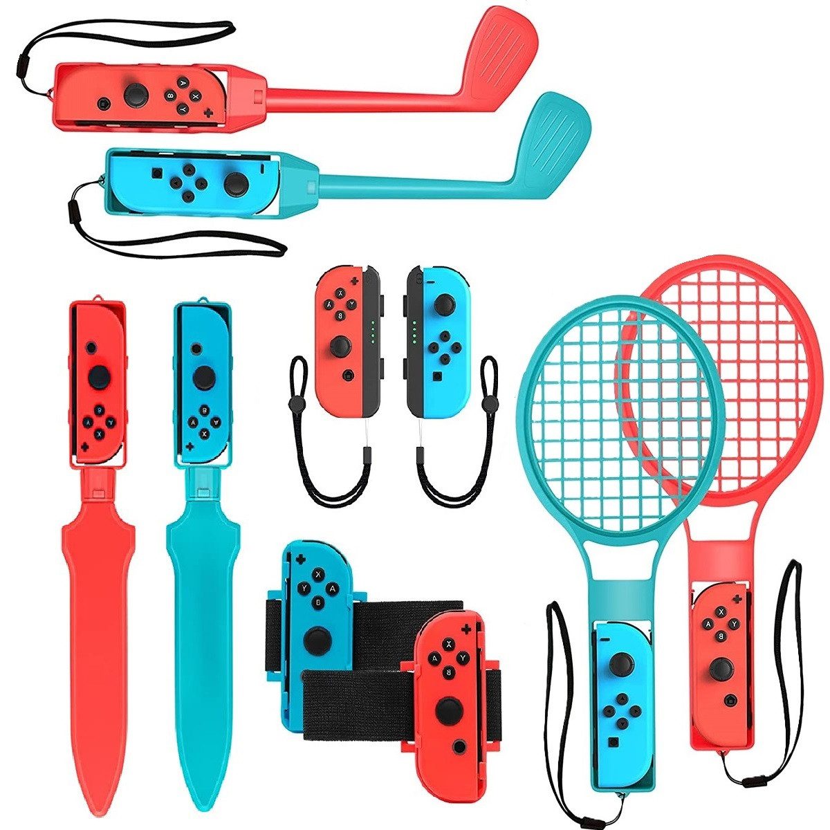 Switch Spiele Zubehör 10-in-1 Sets für Kinder Nintendo Switch Sports Controller
