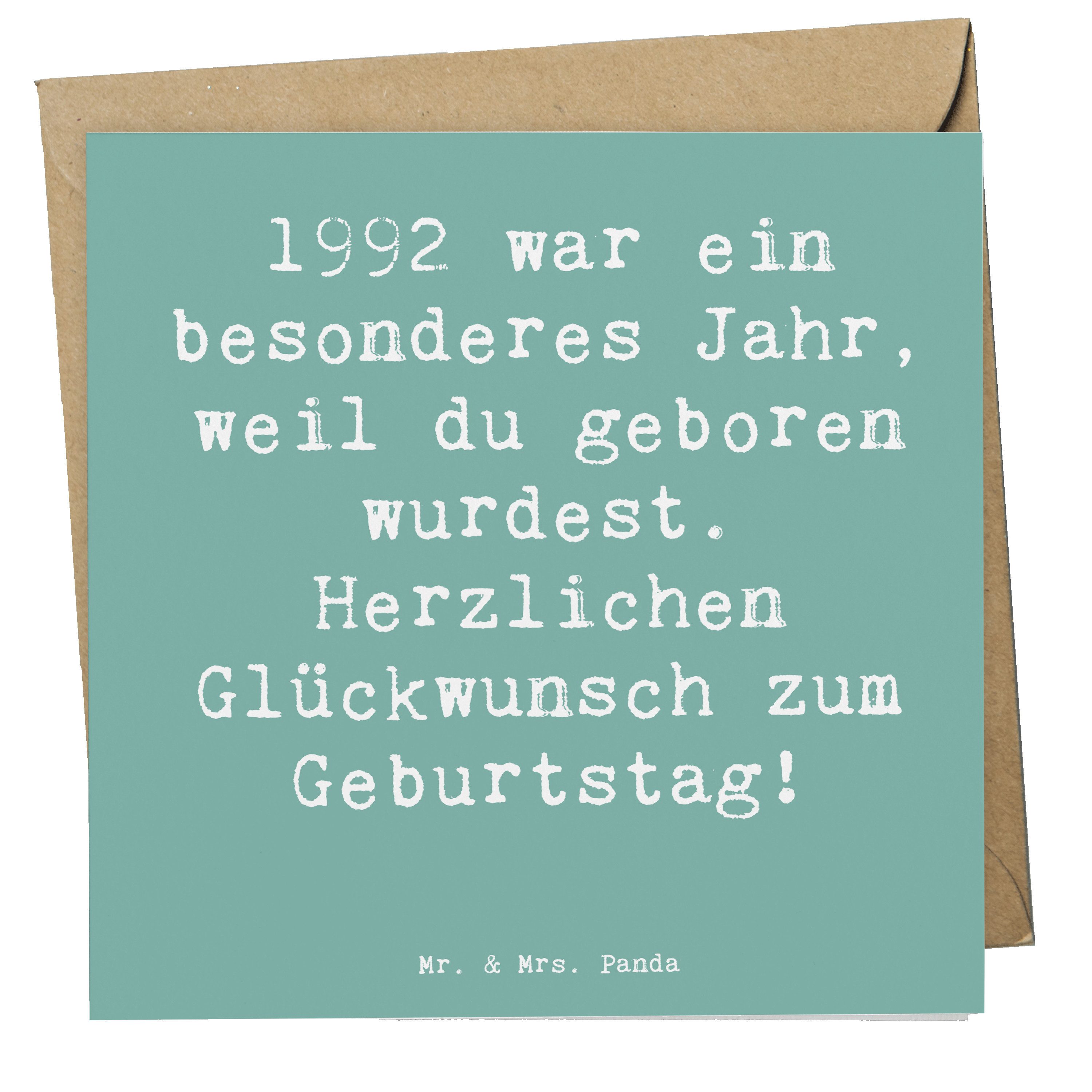 Grußkarte 1992 Geburtstag - Meeresbrise - Geschenk, liebevolle Wünsche, Gebursd