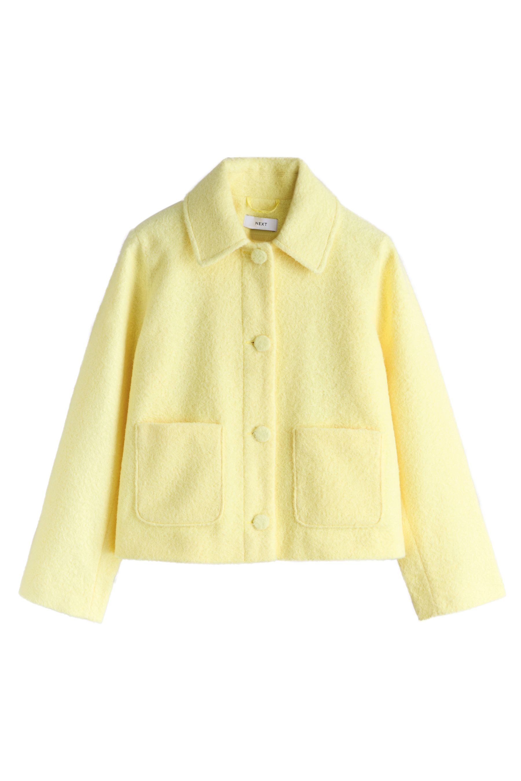 Next Kurzmantel Strickjacke mit Knöpfen und Kragen (1-tlg)