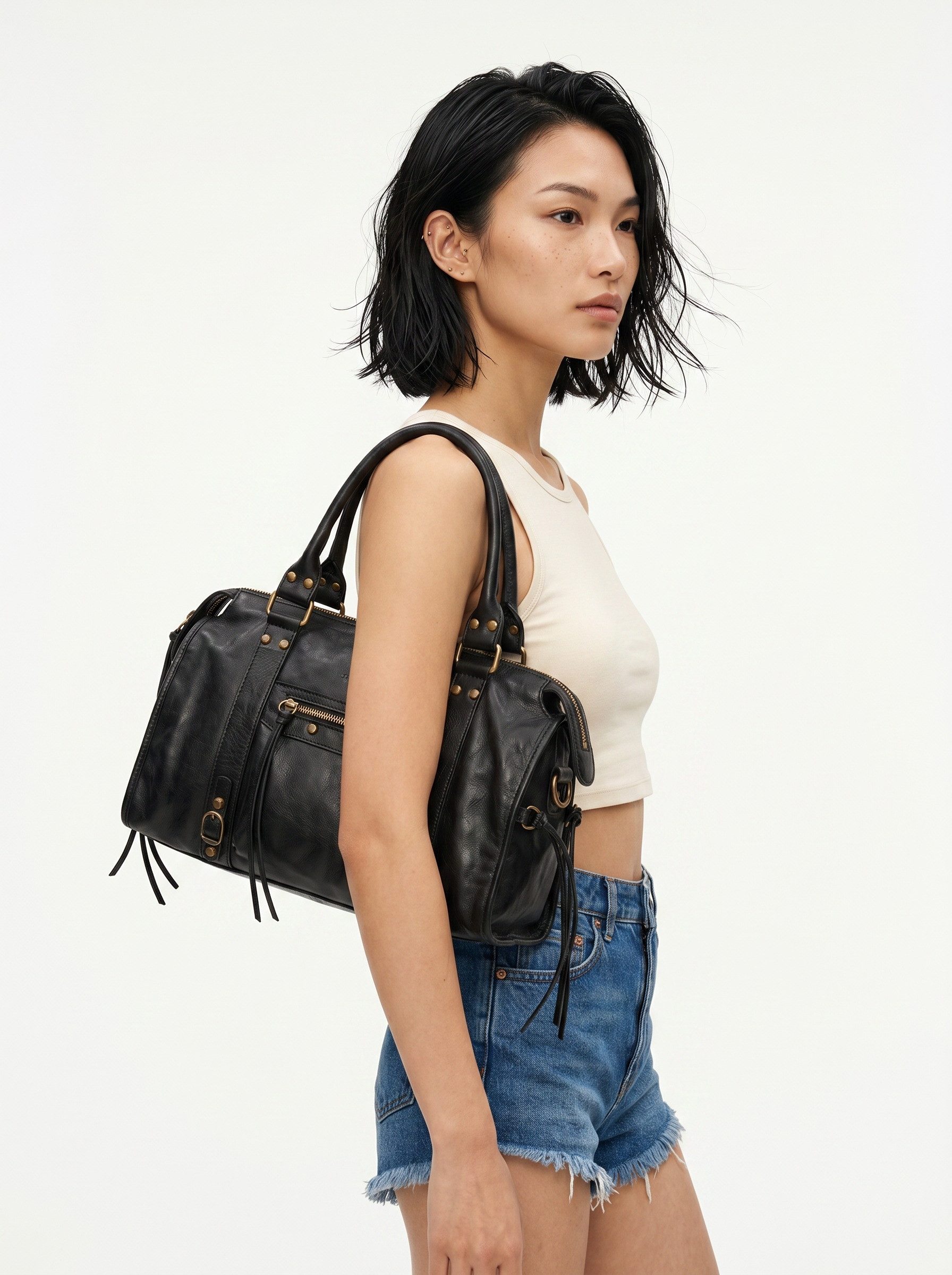 forty° Shopper, echt Leder, Made in Italy