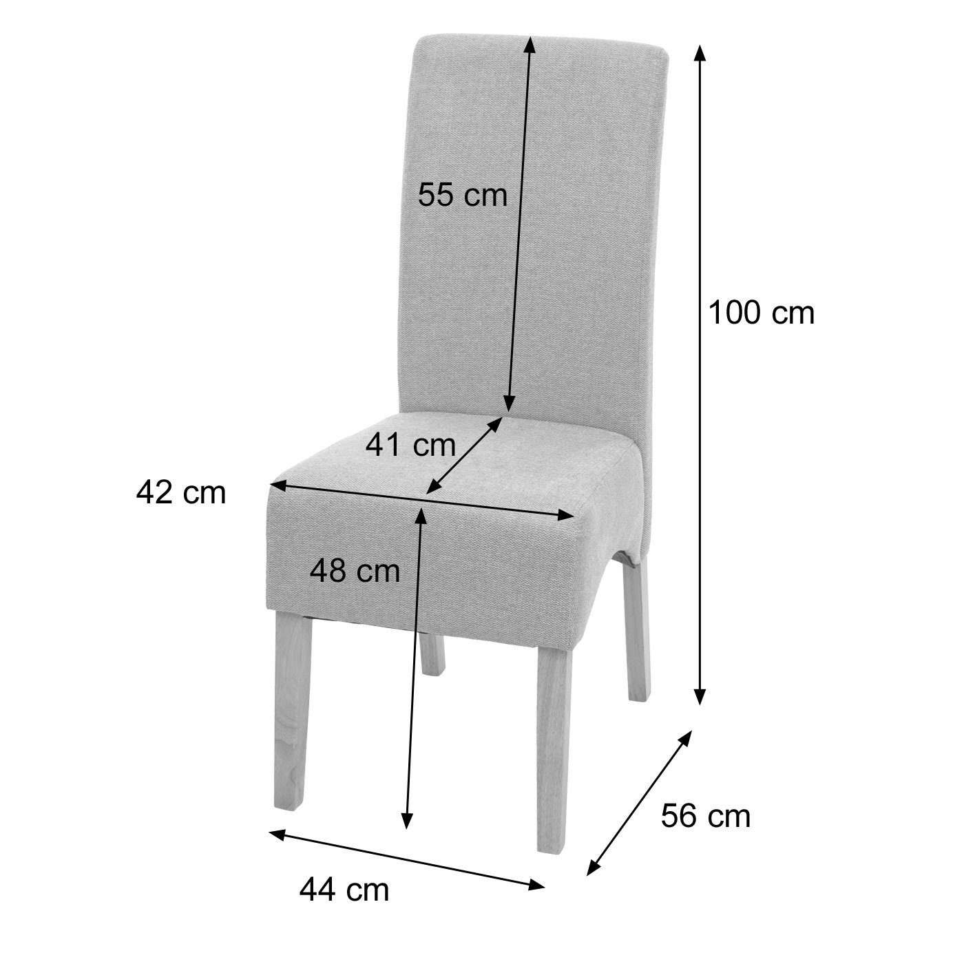 MCW Esszimmerstuhl und creme-beige Abgerundete kg creme-beige 150 6 St), bis (Set, Crotone-S6 6er-Set, Ecken Kanten, | belastbar