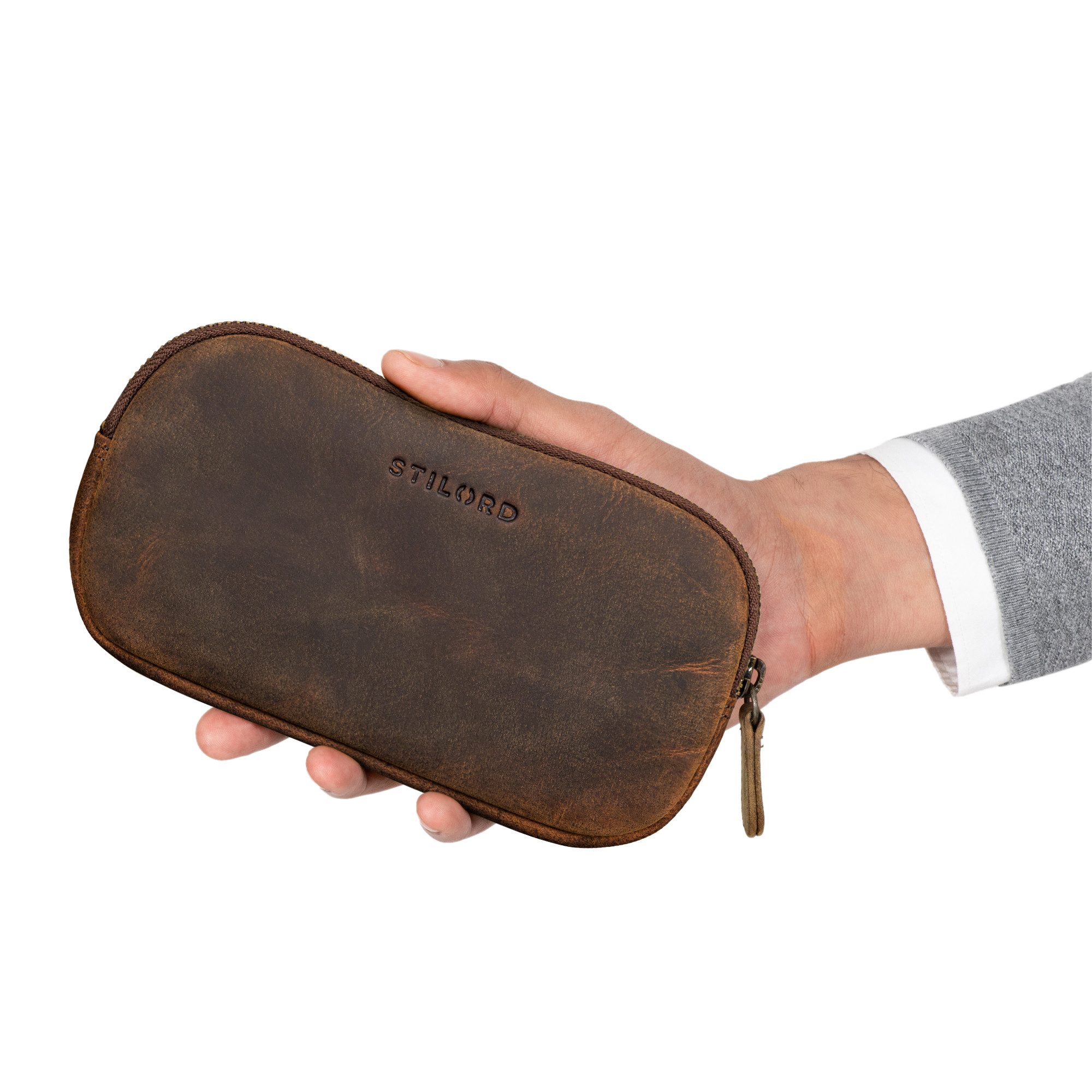 STILORD Etui "Mike" Vintage Leder Etui für Stifte Kabel oder Schlüssel Echt günstig online kaufen