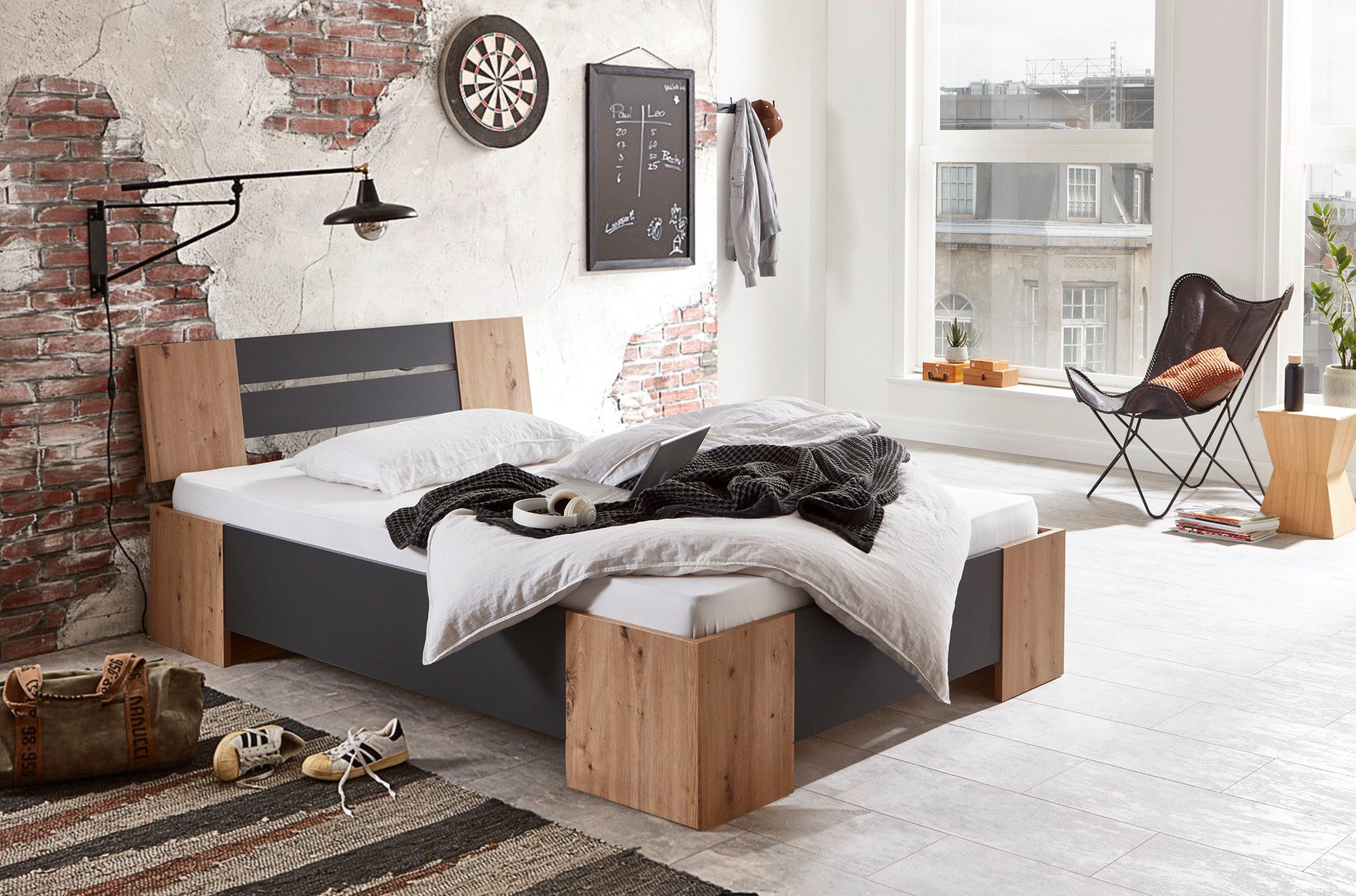 BMG Möbel Futonbett Graz (Bett 140x200 günstig online kaufen