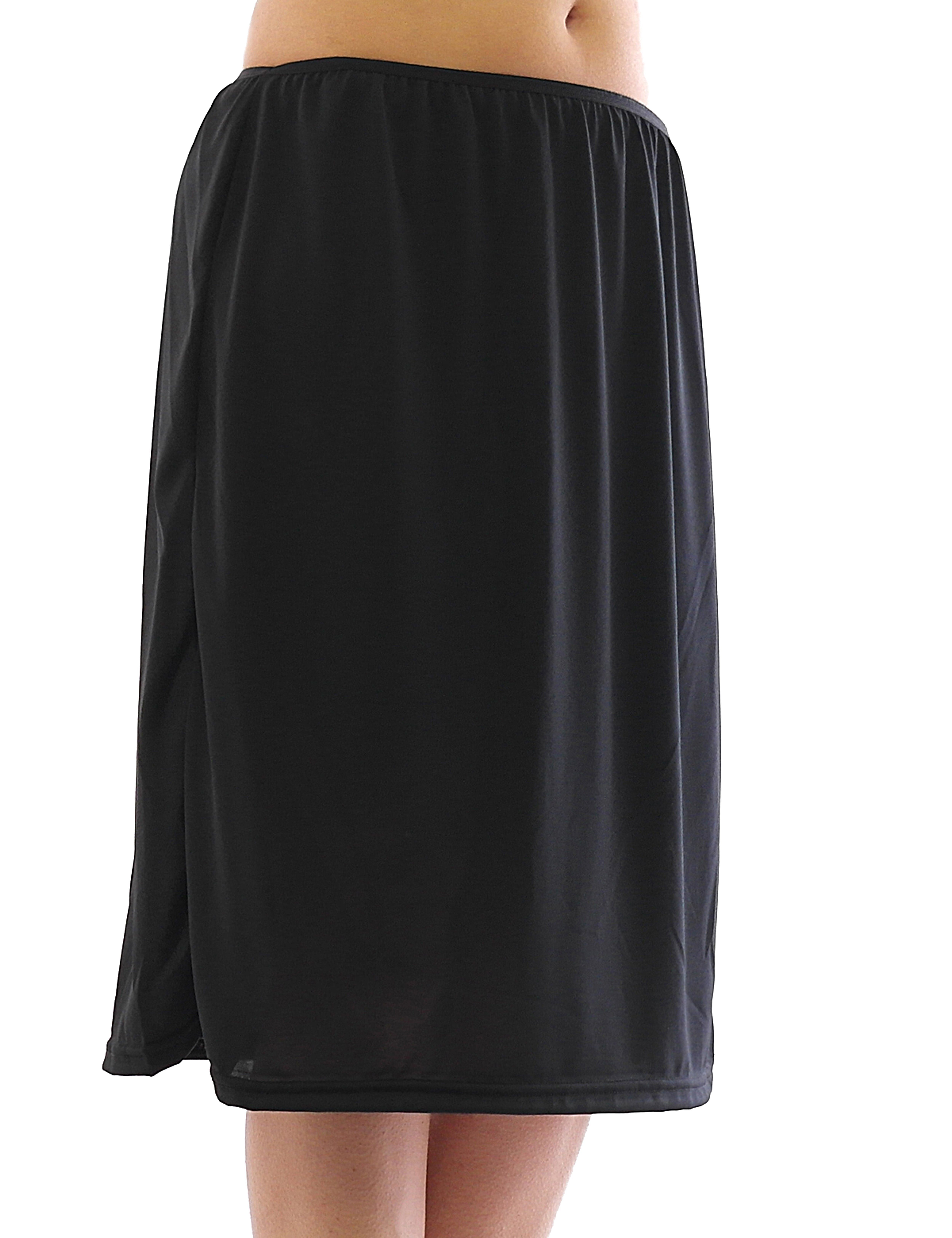 YESET Unterrock Maxi Unterrock Gummibund Falten Rock Skirt Maxirock Schwarz XXL/XXXL Falten