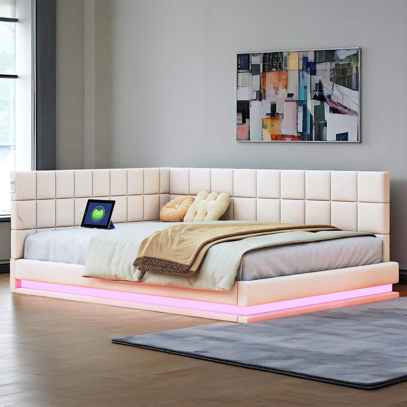 REDOM Schlafsofa Polsterbett,Funktionsbett,Jugendbett, Multifunktionales Po günstig online kaufen