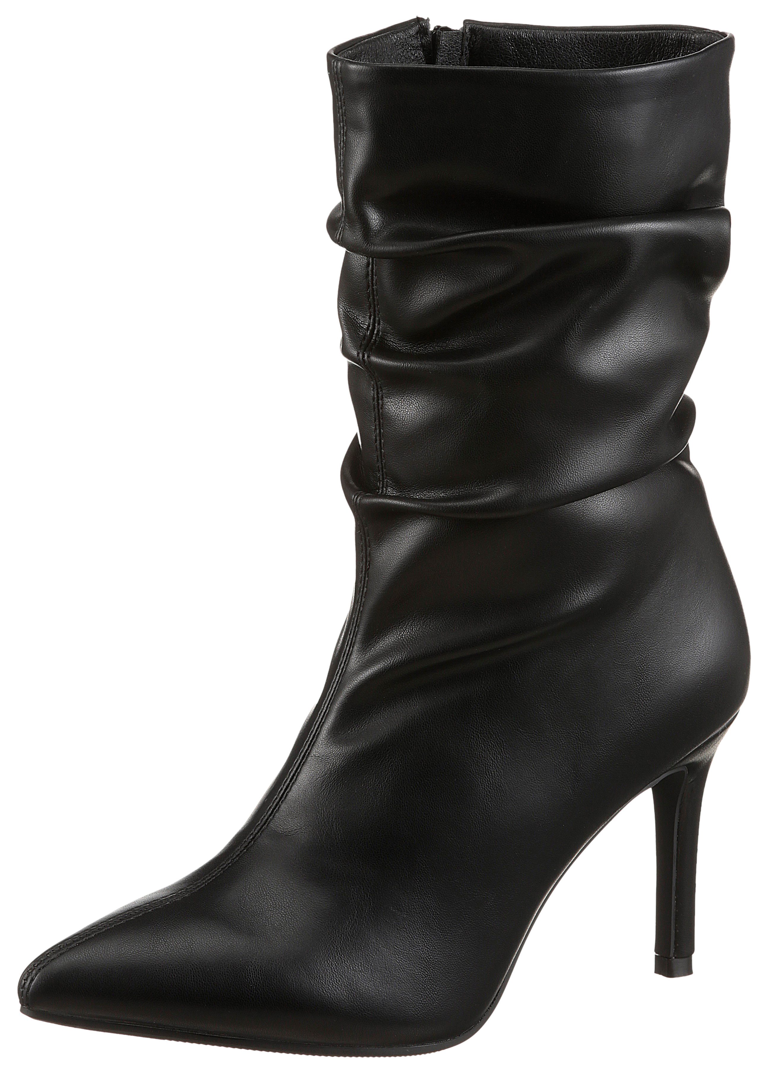 Aniston SHOES Stiefelette mit Raffungen am slouchy Schaft