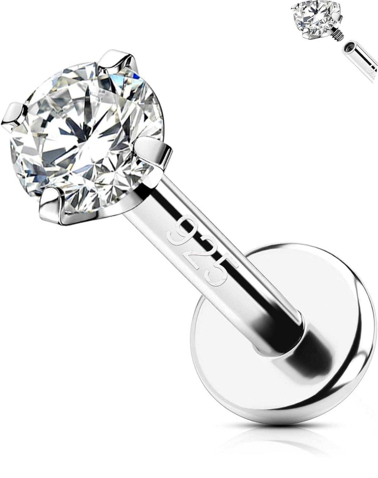 LuxusKollektion Piercing-Set Silber 925 6mm Helix günstig online kaufen
