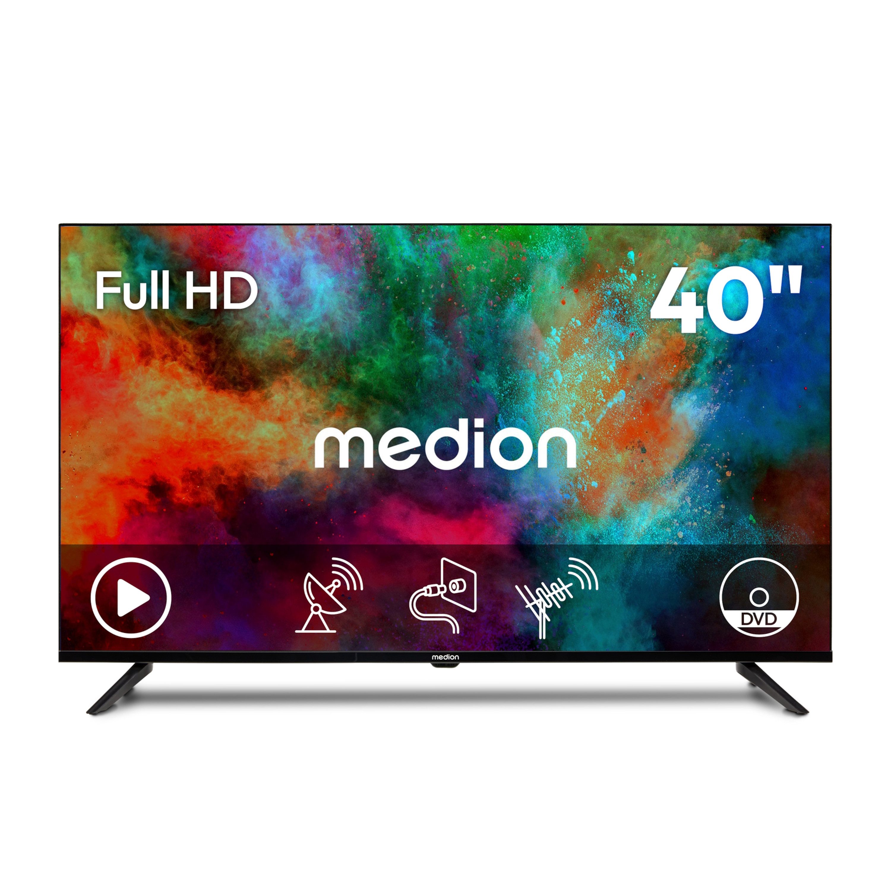 Medion® MD840003 LCD-LED Fernseher (100.3 cm/40 Zoll, 1080p Full HD, Pay-TV, Full-HD Display 60Hz, E8402601)