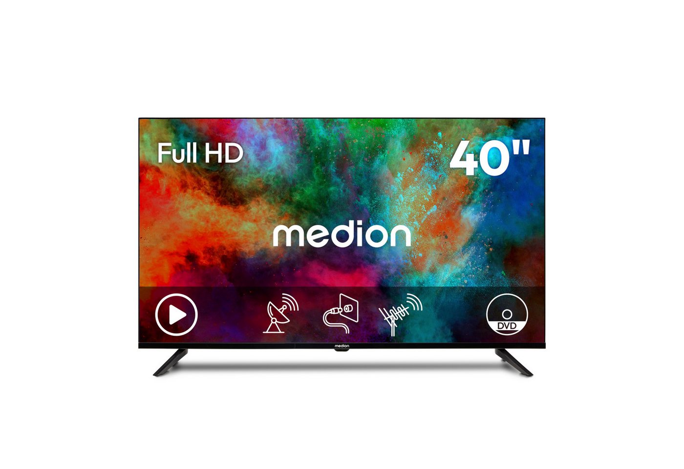Medion® MD840003 LCD-LED Fernseher (100.3 cm/40 Zoll, 1080p Full HD, Pay-TV, Full-HD Display 60Hz, E8402601)
