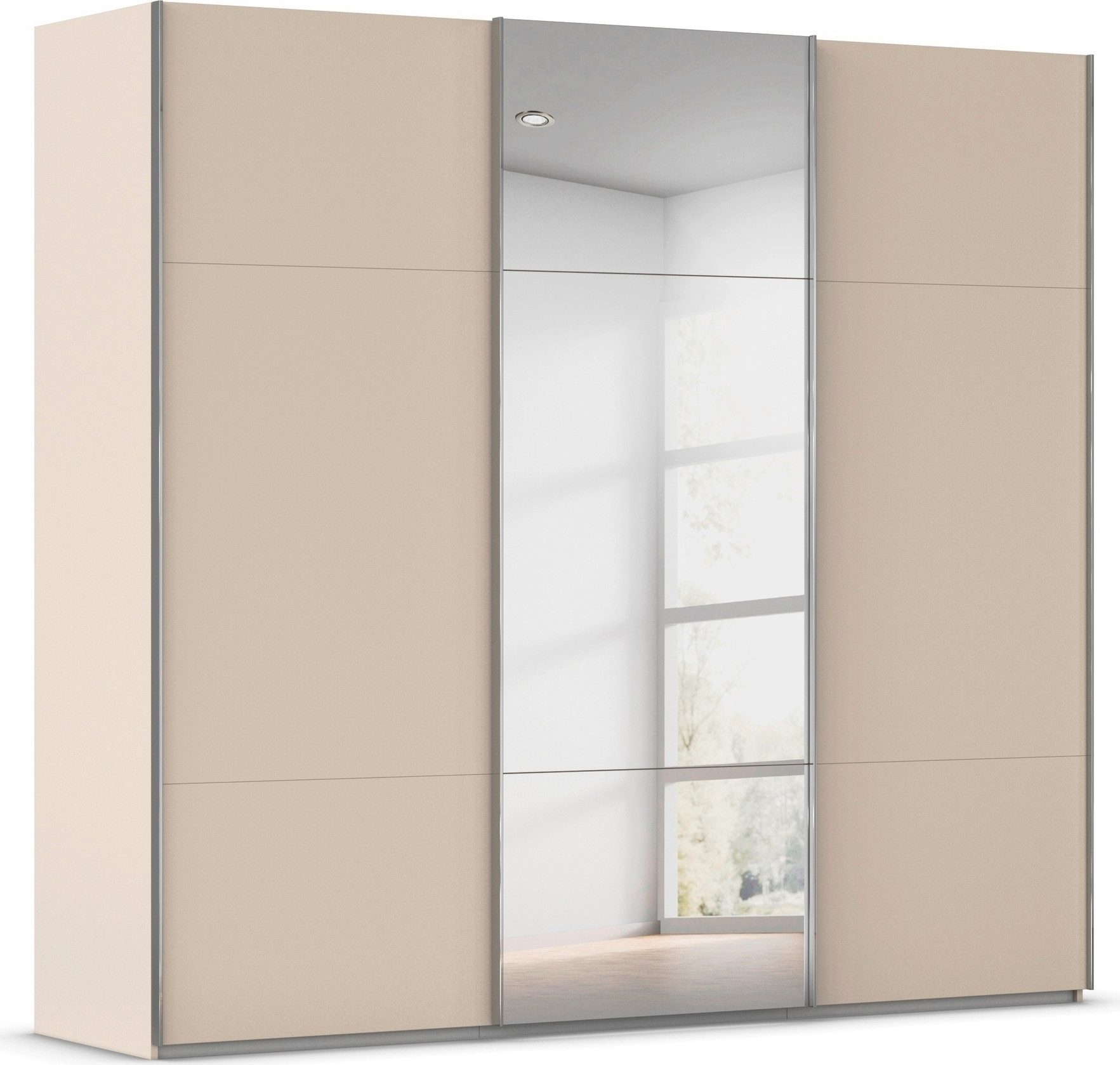 rauch Schwebetürenschrank Kleiderschrank Schrank Garderobe Schlafzimmerschrank CONTIDO (3 verschiedene Ausstattungen BASIC/CLASSIC/PREMIUM (inkl. SOFT-CLOSE) aus hochwertigem Material in 6 Breiten 2 Griff-Farben MADE IN GERMANY
