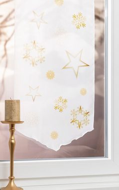 Scheibengardine Scheibenhänger Weihnachtssterne, LYSEL®, (1 St), transparent, HxB 80x40cm