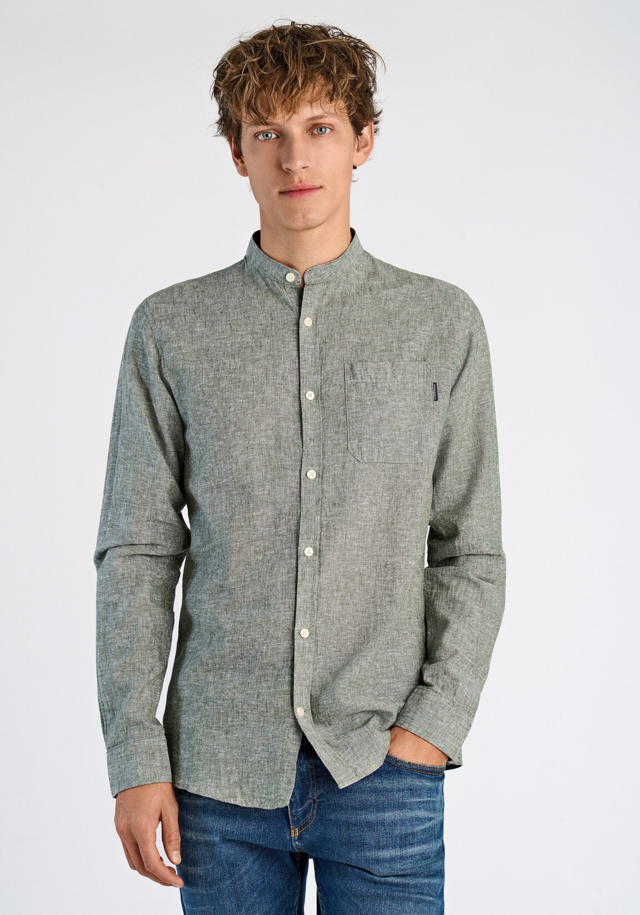 LINDBERGH Leinenhemd Leinenhemd (Langarm) Relaxed Fit
