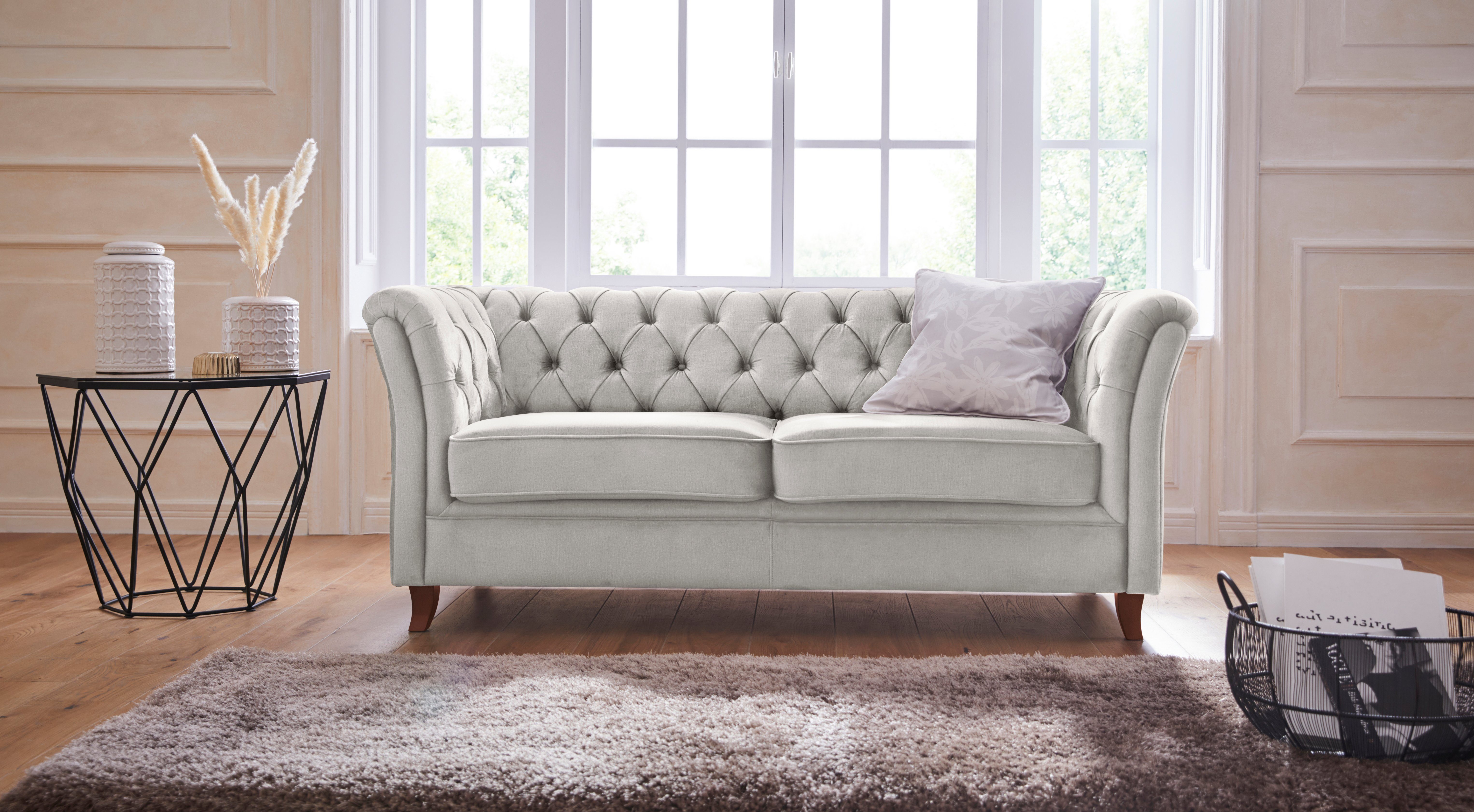 Home affaire Chesterfield-Sofa Reims, mit echter Chesterfield-Knopfheftung, hochwertige Verarbeitung