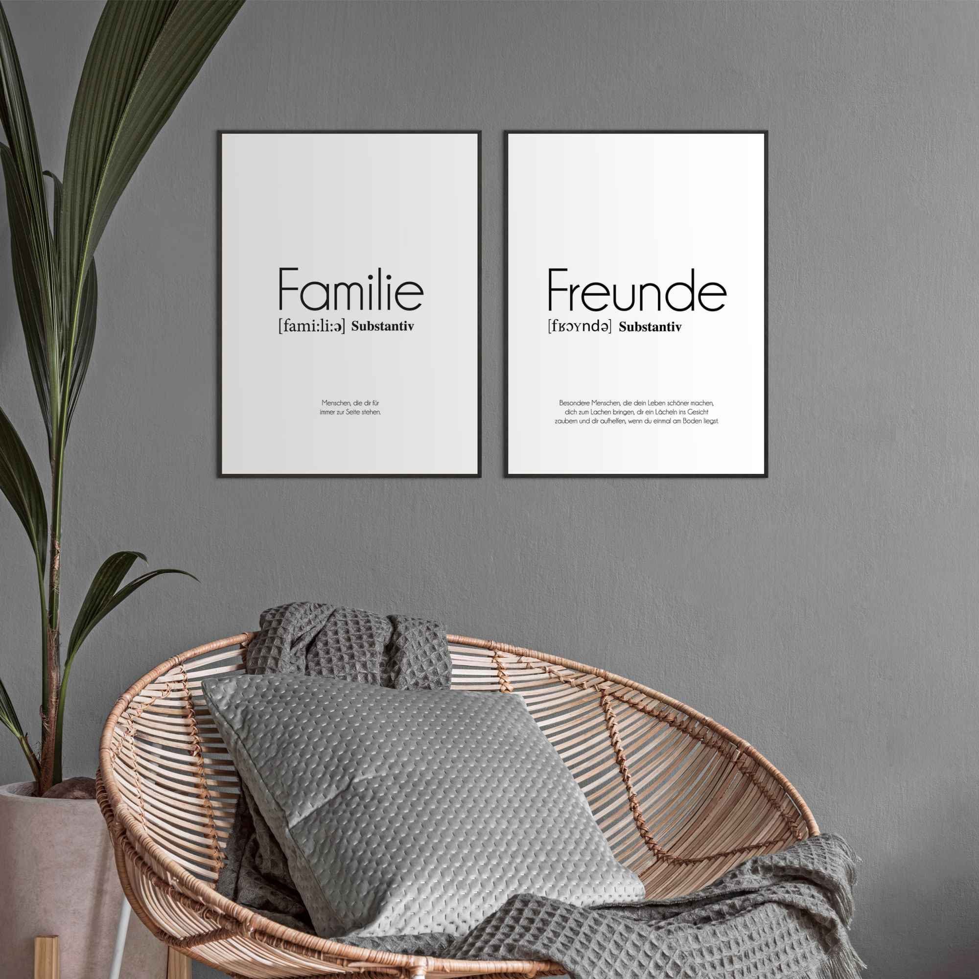 Reinders! Modern Text St) Wandbild Familie - Freunde, - (2