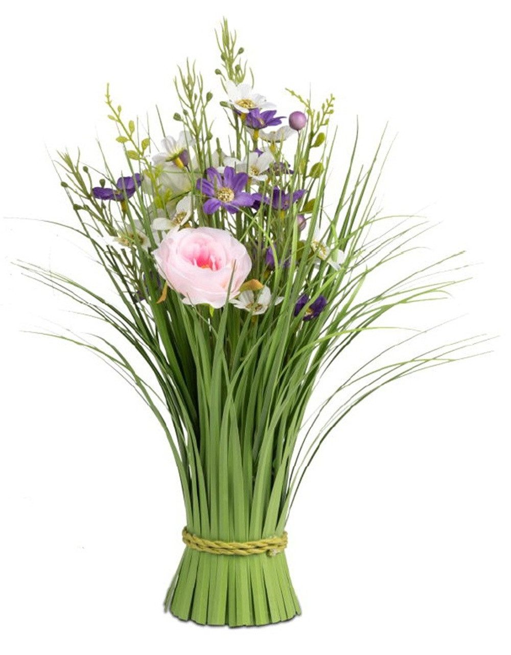 formano Osterkranz Grasbüschel stehend mit Frühlings-Blumen 40cm