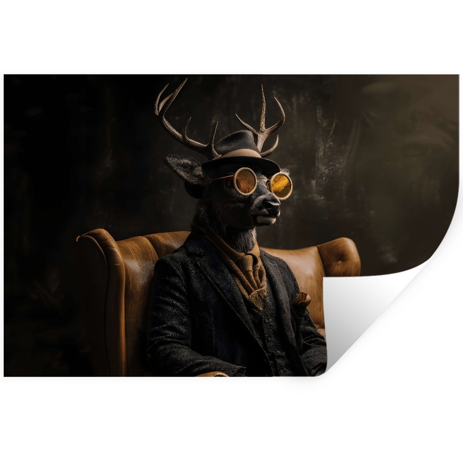 MuchoWow Wandsticker Hirsche - Sonnenbrille - günstig online kaufen