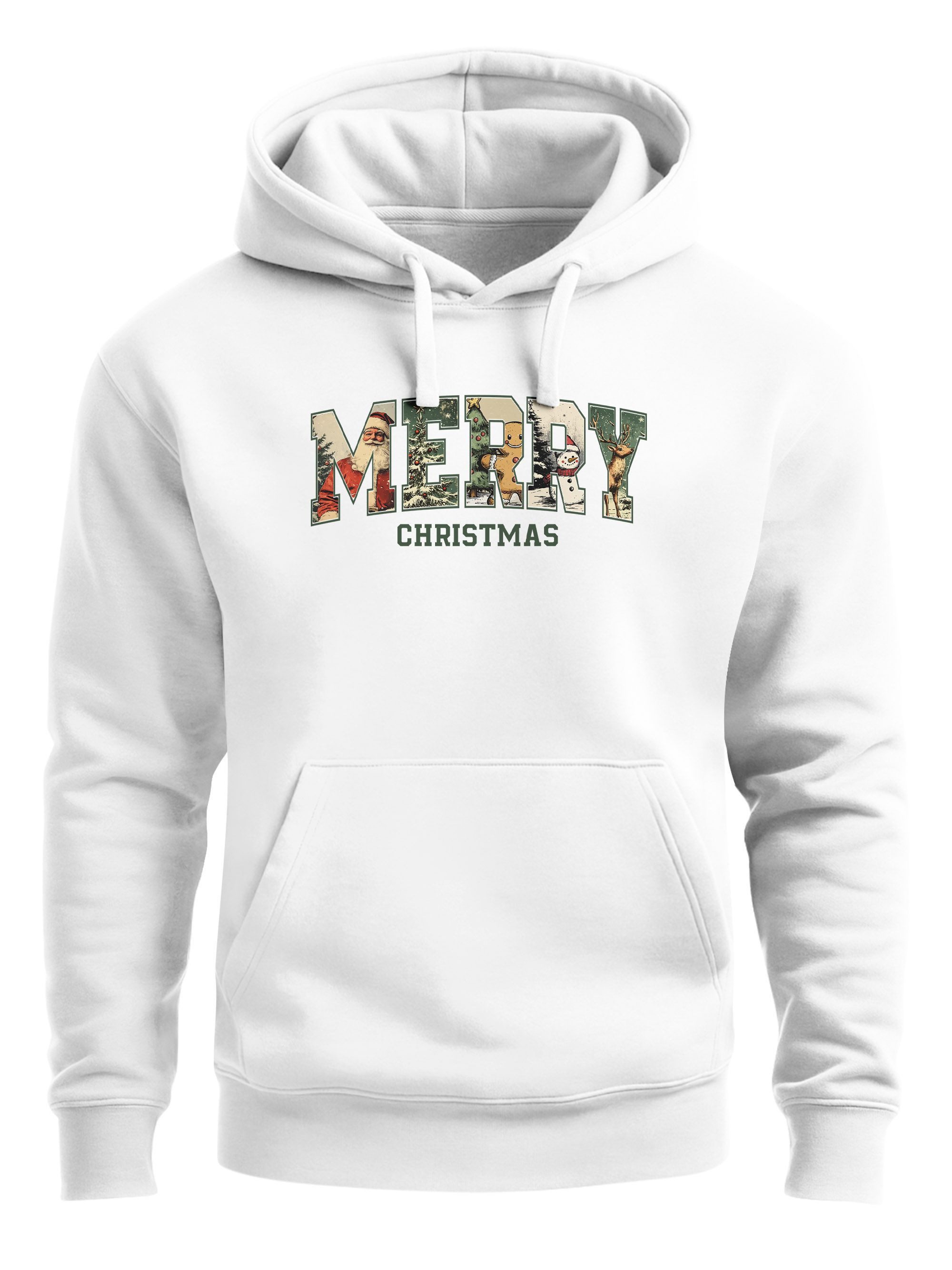 Neverless Hoodie Hoodie Herren Weihnachtspulli Aufdruck Merry Christmas XMA günstig online kaufen