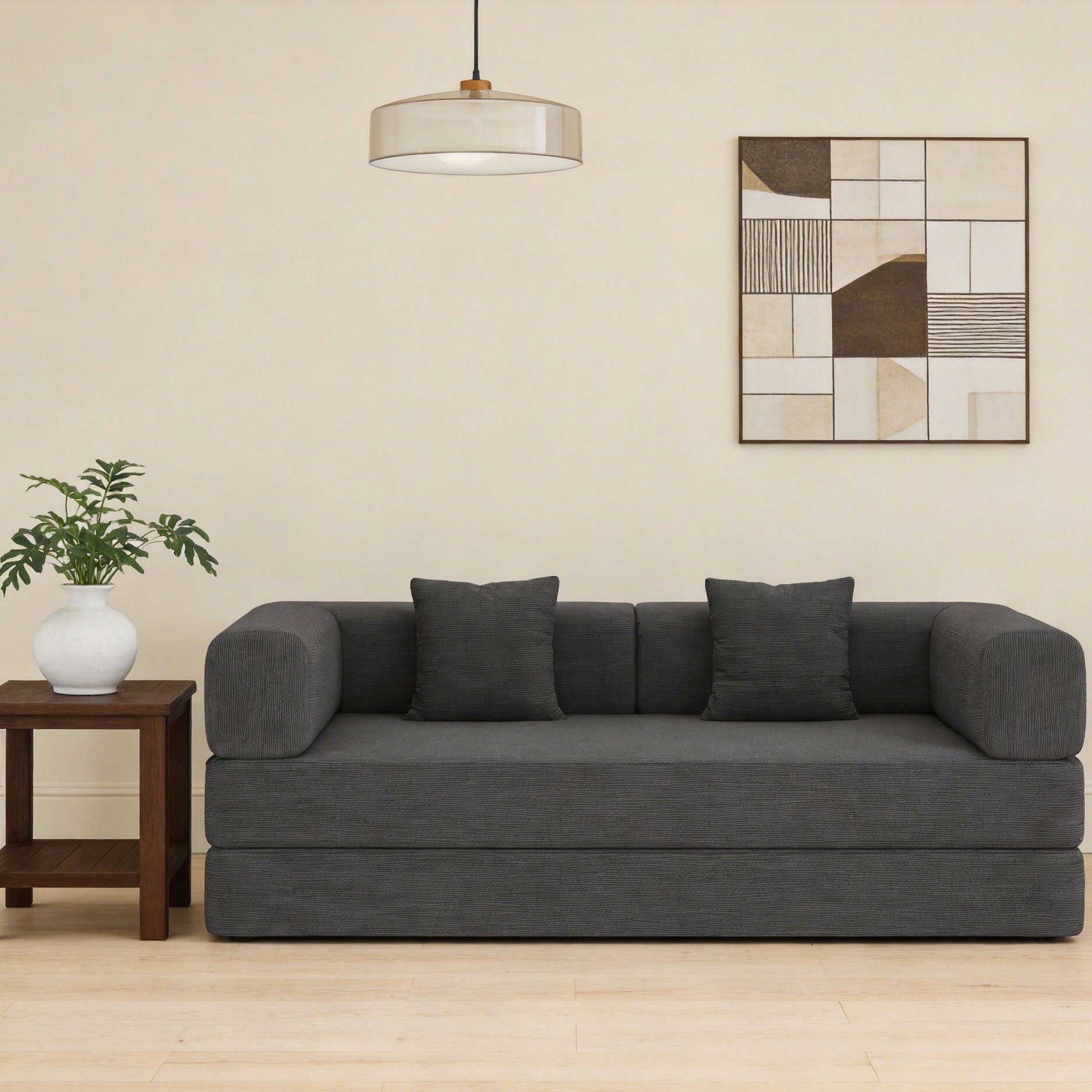 GLP Schlafsofa Boneless Sofa mit schlaffunktion, Set, 3-in-1 Cord Schlafsofa klappbar, 200x200 cm, ohne Montage