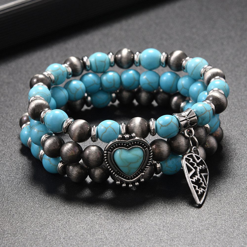 The Beauty House Armband 3er Set Perlenarmbänder Boho Schmuck – mit Türkis günstig online kaufen