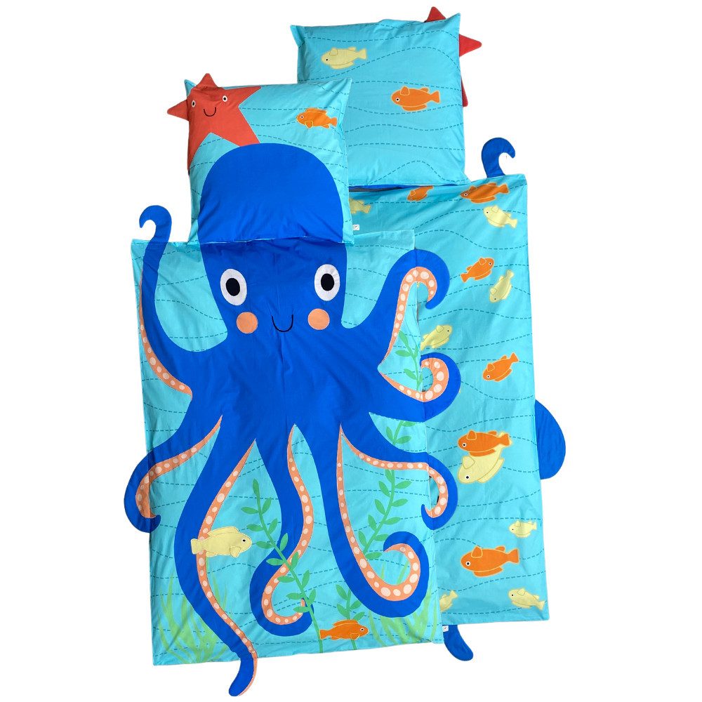 Surfing-Gorilla Kinderbettwäsche Bettbezug im Oktopus Design günstig online kaufen