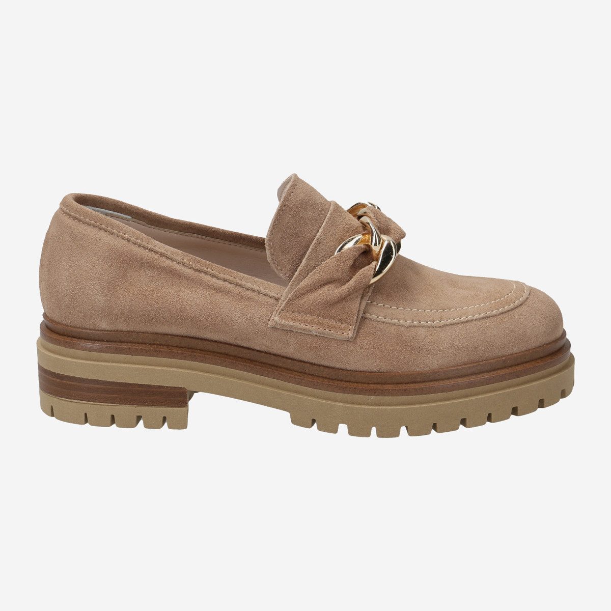 Lüke Schuhe ADRIEL CAMEL, Slipper & Mokassin in Beige für Damen Slipper