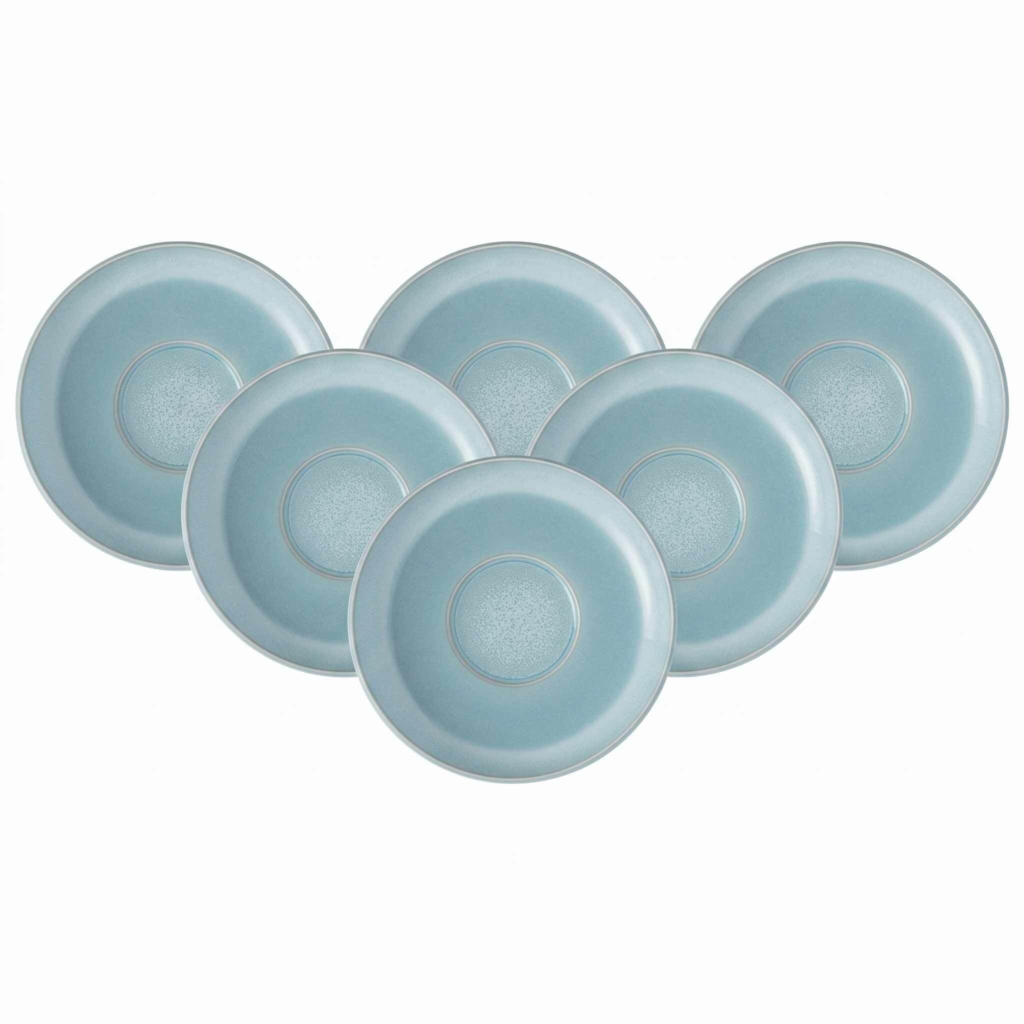 like. by Villeroy & Boch Untertasse Perlemor Aqua Kaffeeuntertassen ø 16,1 cm 6er Set, (6 St)