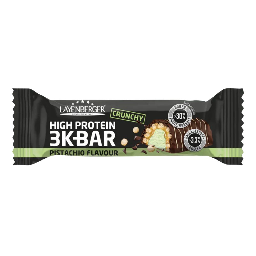 Layenberger Nutrition Group Riegel 3K PROTEIN BAR CRUNCHY Pistachio, 15 x 45 g, (Packung)