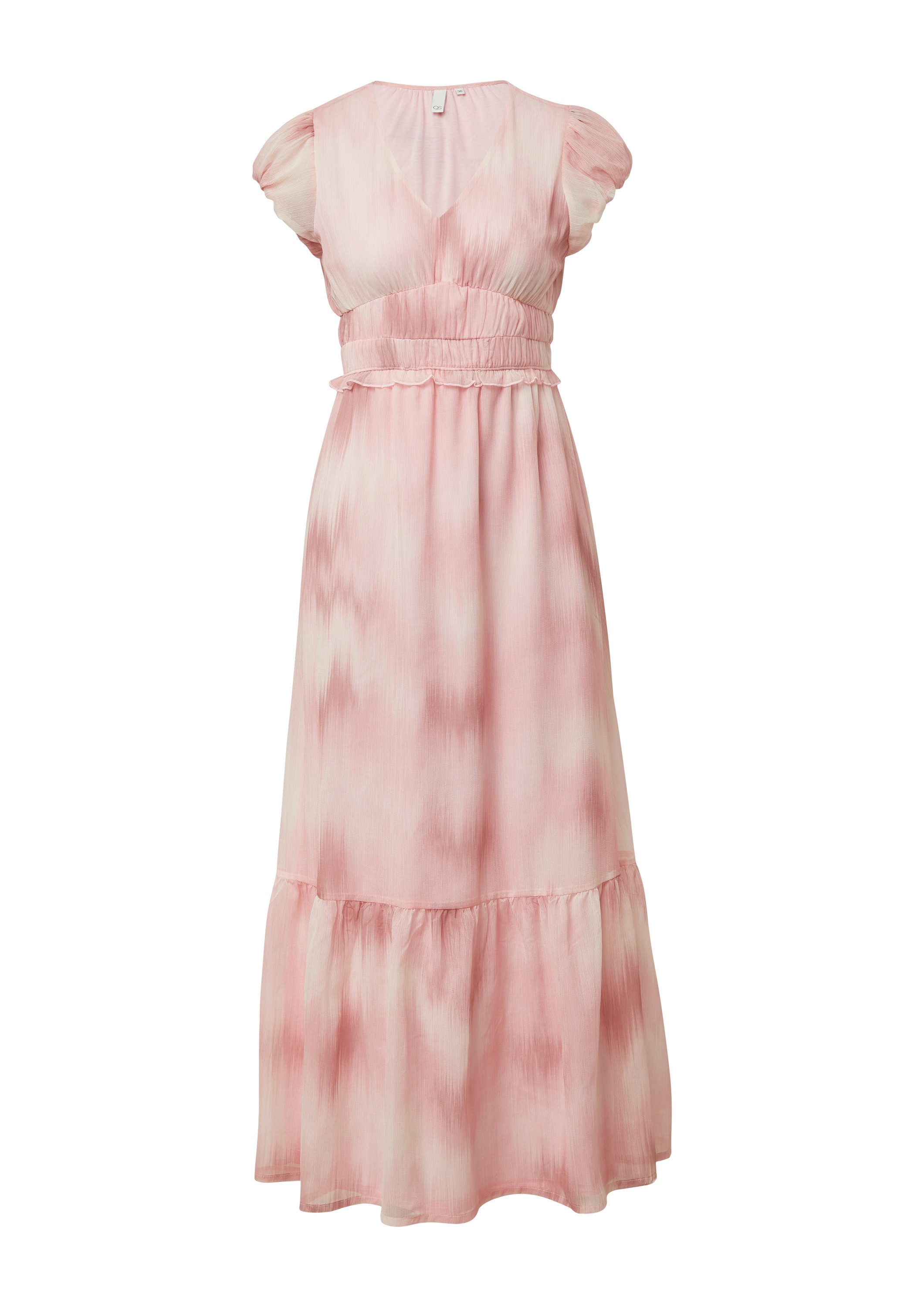 QS Maxikleid Kleid zartes Chiffonkleid mit All-over-Print günstig online kaufen