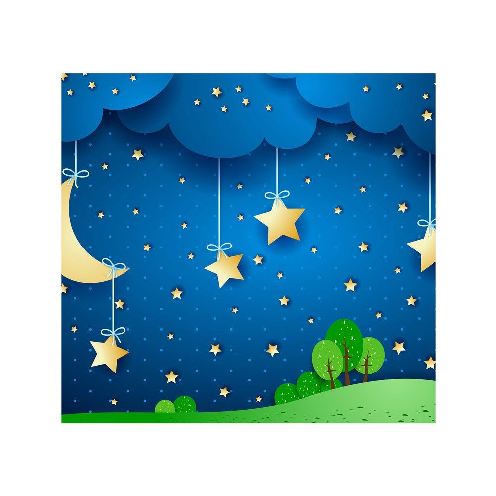 Stars Mond Leuchtsterne liwwing no. Fototapete 120, Fototapete Sterne Sternenhimmel Kindertapete Nachthimmel