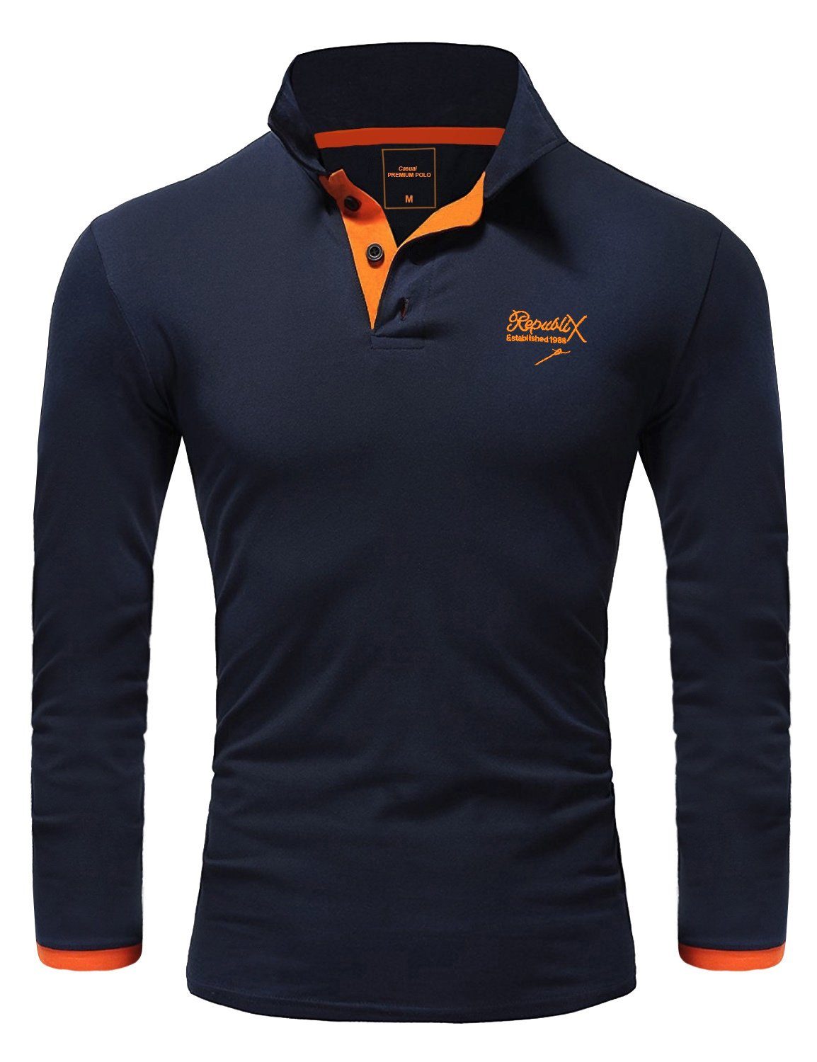 REPUBLIX Poloshirt OWEN Herren Basic Langarm günstig online kaufen