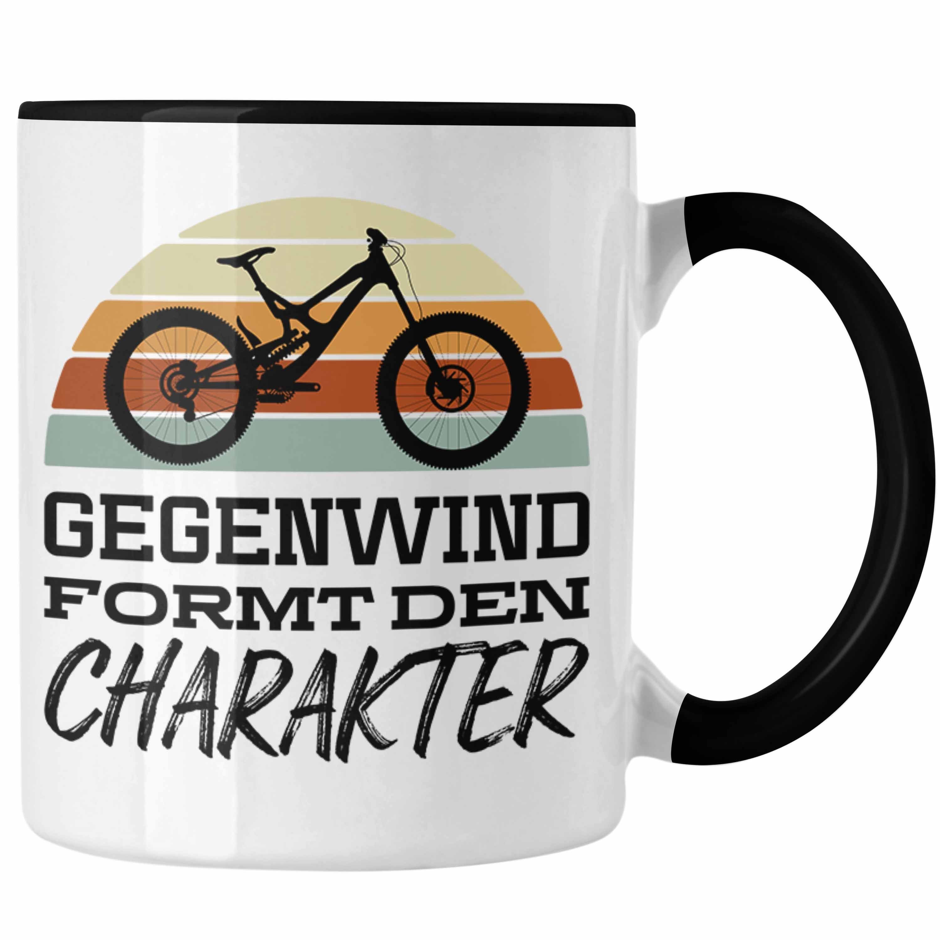 Trendation - Kaffeetasse Fahrradfahrer Rennrad Radfahrer Tasse Trendation Geschenkideen Fahrrad Geschenk Tasse Bike Schwarz