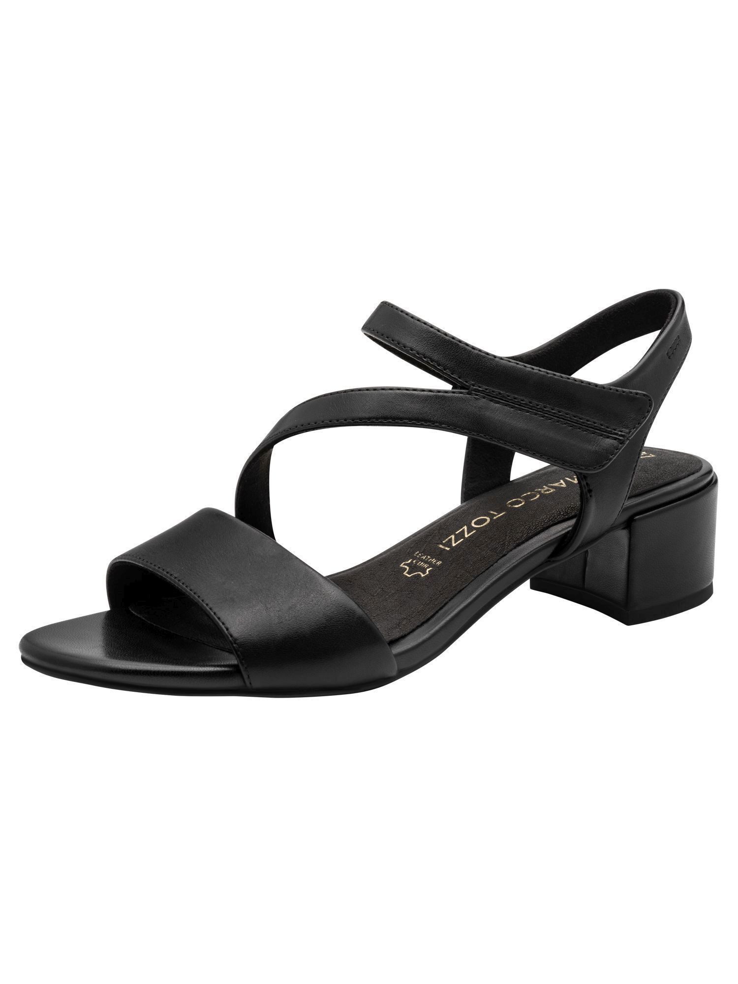 MARCO TOZZI FEEL, MT Soft Lining aus Leder Blockabsatz Sandalette FEEL