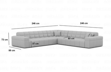 Sofa Dreams Ecksofa Stoff Polsterecksofa Modern Eckcouch Ibiza L Form Samtsofa Luxus Sofa, Loungesofa