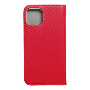 König Design Handyhülle Apple iPhone 13 Pro Max, Apple iPhone 13 Pro Max Tasche Handy Hülle Schutz-Cover Flip-Case mit Kartenfach Rot