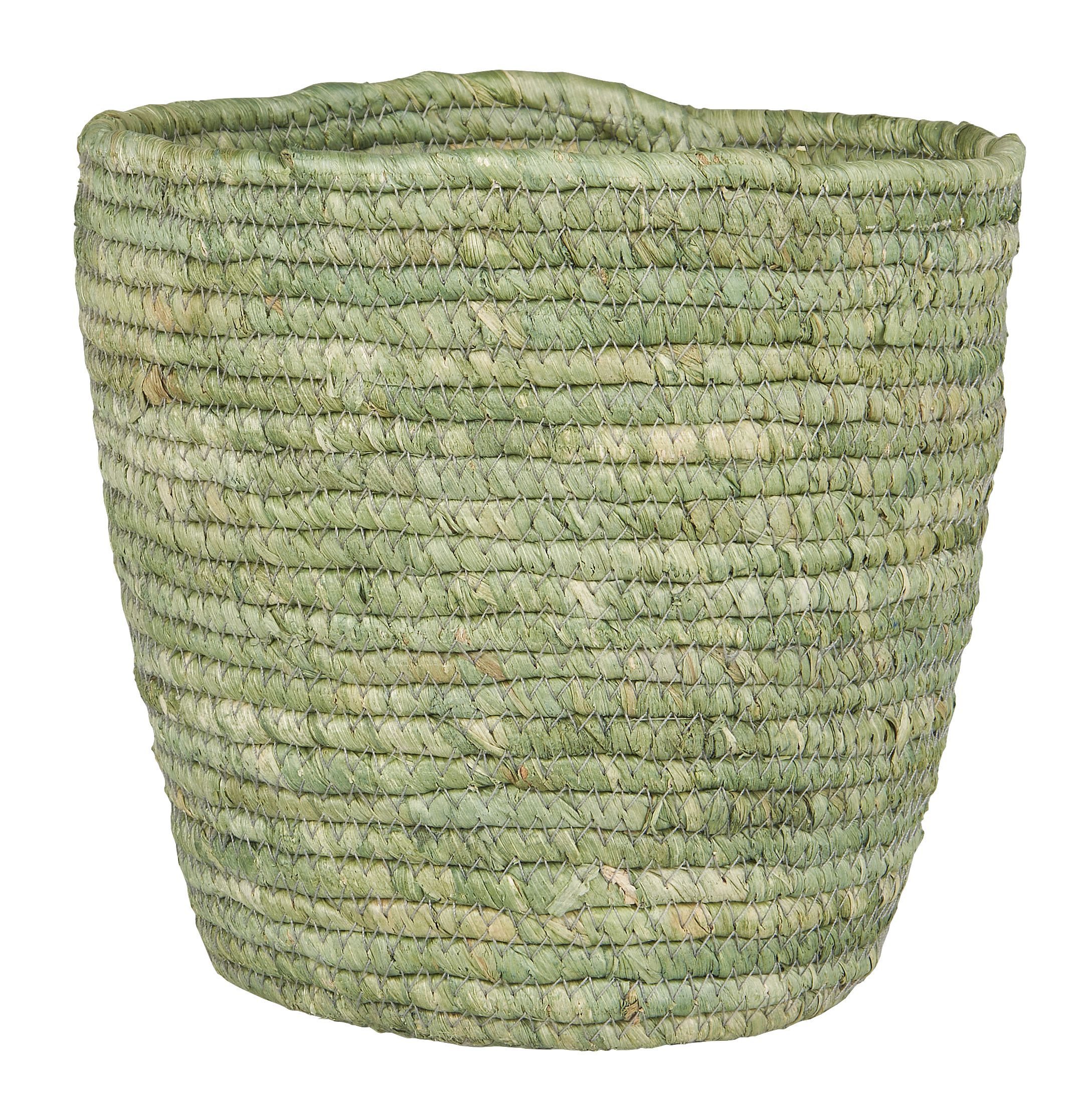 Ib Laursen Dekokorb Ib Laursen - Blumenkorb Blumentopf Übertopf Korb Utensilo D 22cm Grün